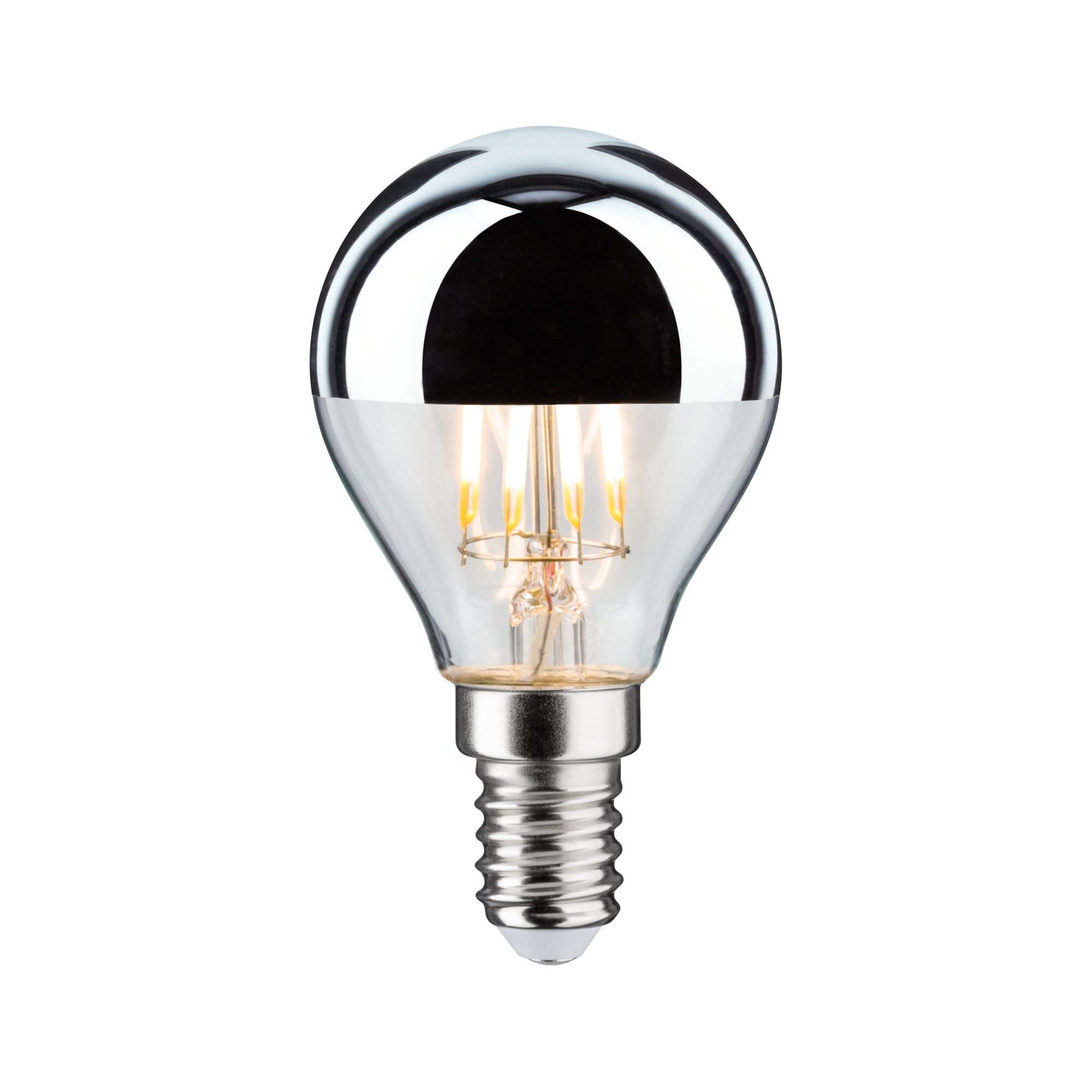 Paulmann LED-Leuchtmittel »Tropfen Kopfspiegel 440lm 2700K 4,8W silber dim 230V« E14 1 Stk. Warmweiß