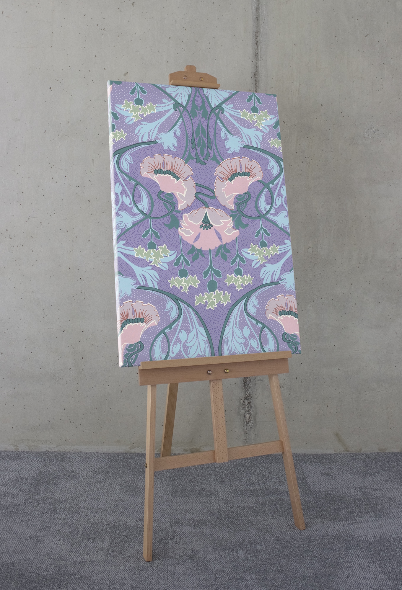 Komar Leinwandbild »Mandala Mauve - Größe 60 x 90 cm«, Natur, (1 St.), Keilrahmenbild mi Echtholzrahmen