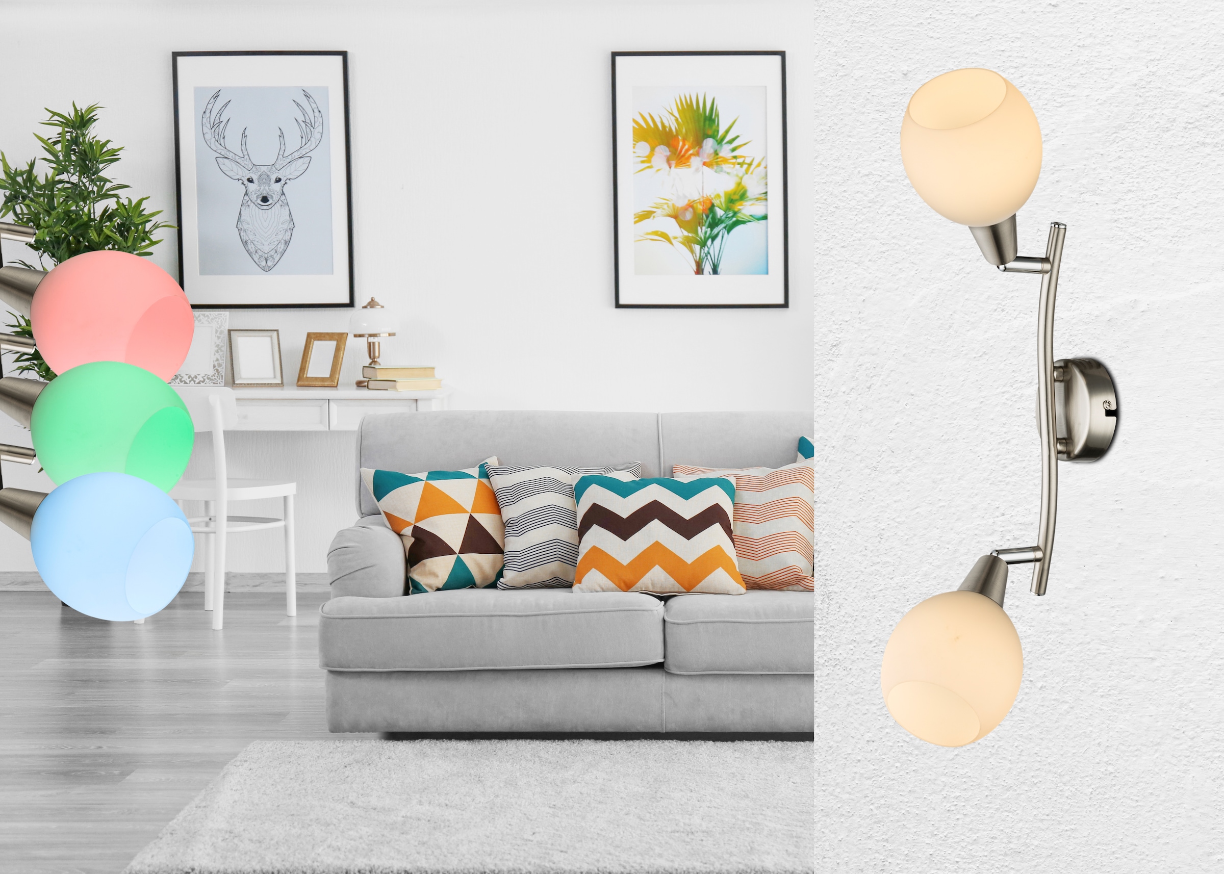 GLOBO LIGHTING Deckenspot »ELLIOTT« E14 1 Stk. LED Strahler für Wohn- & Schlafzimmer dimmbar, Fernbedienung