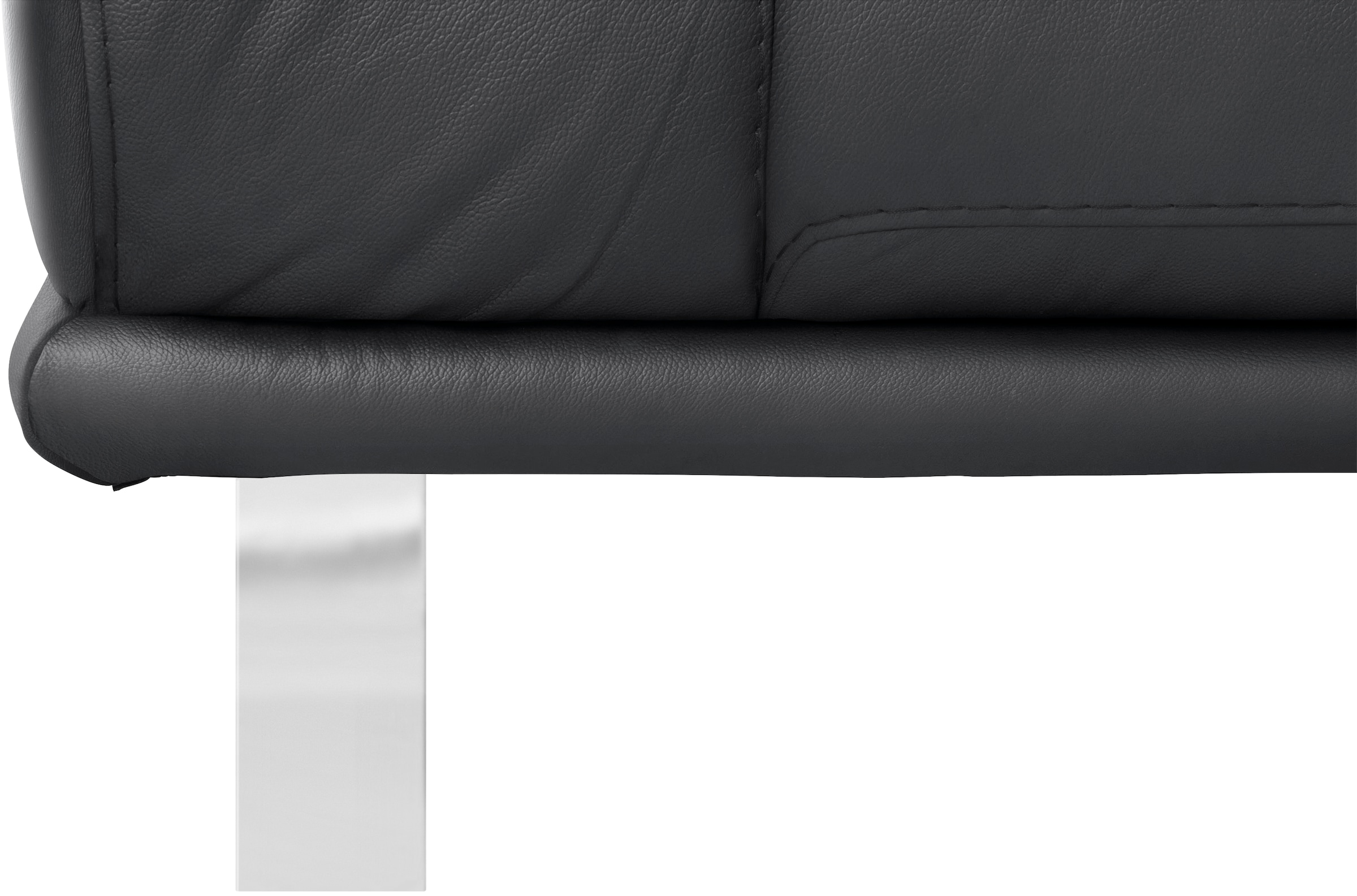 W.SCHILLIG 2,5-Sitzer »montanaa elegant und edel, bequem, Federkernunterfederung« mit Metallkufen in Chrom glänzend, Breite 212 cm