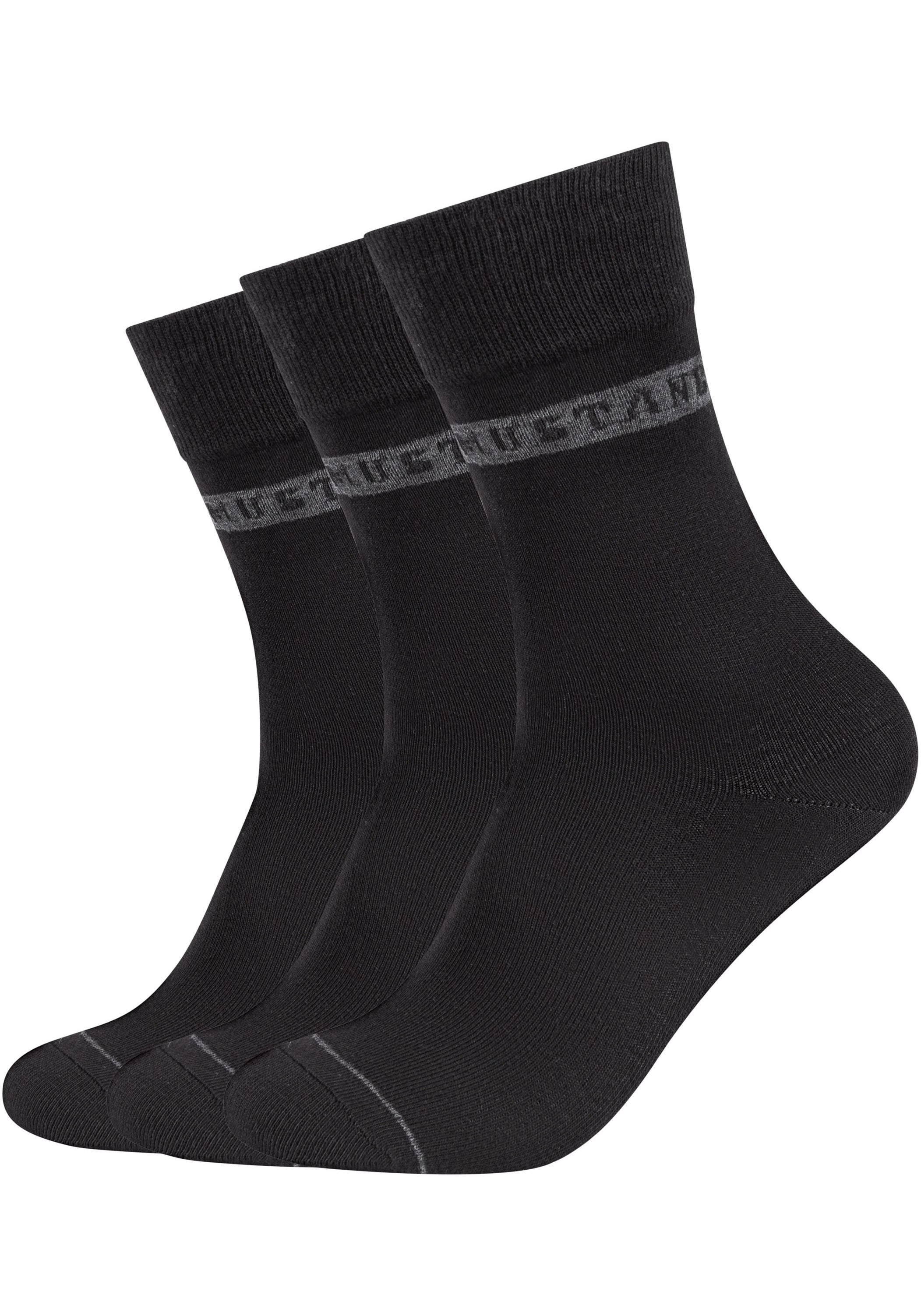 MUSTANG Socken »casual«, (6 Paar), weicher und elastischer Komfortbund