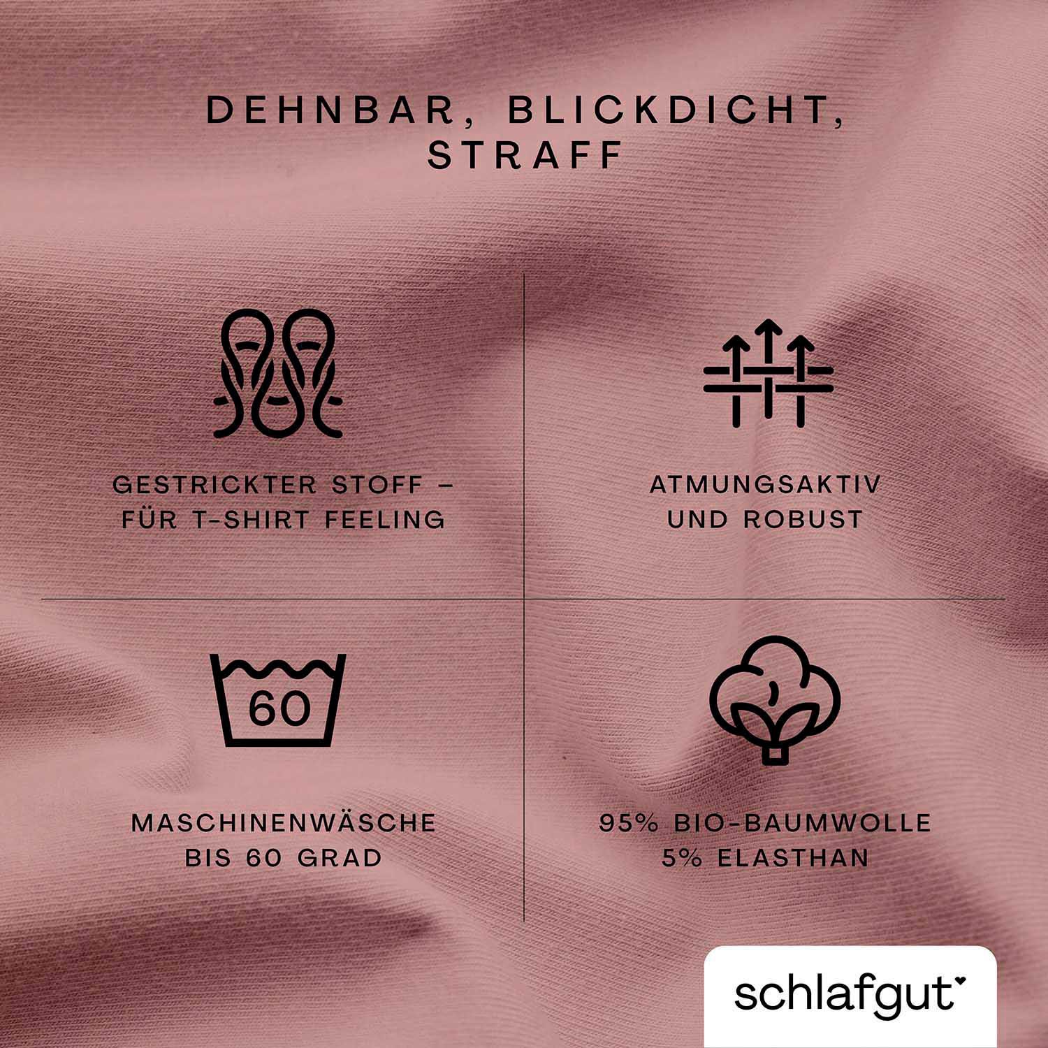 Schlafgut Spannbettlaken »PURE Bio-Baumwolle mit Elasthan, dehnbar blickdicht, straff, Bettlaken«, PREMIUM Laken für Matratzen bis 30cm Höhe, in 90x200, 140x200, 180x200