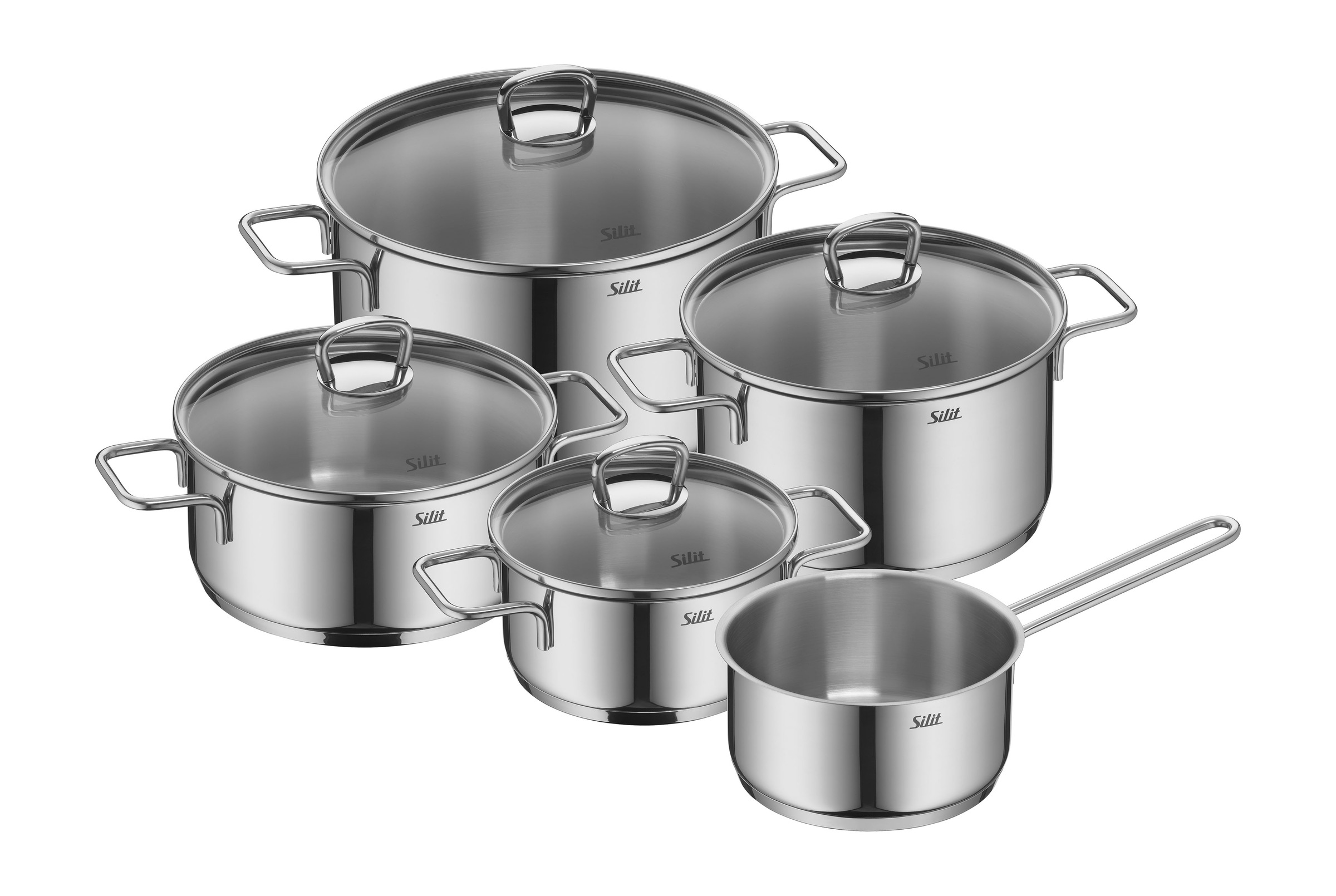 Silit Topf-Set »Alicante« Edelstahl 18/10 Set, 9 Stk. tlg. Silitherm-Allher günstig online kaufen