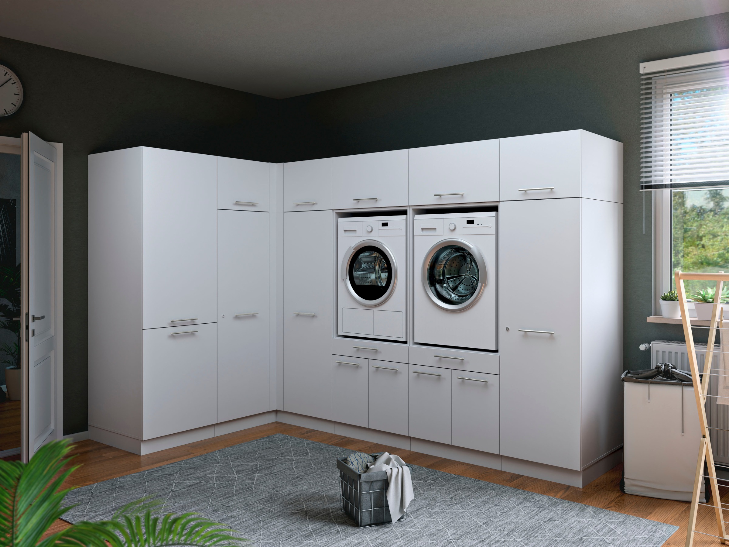 Laundreezy Mehrzweckschrank-Set »Laundreezy, 11-tlg. Mehrzweckschrank-Set B/H/T 285/200/68 cm« 11 Stk. tlg.