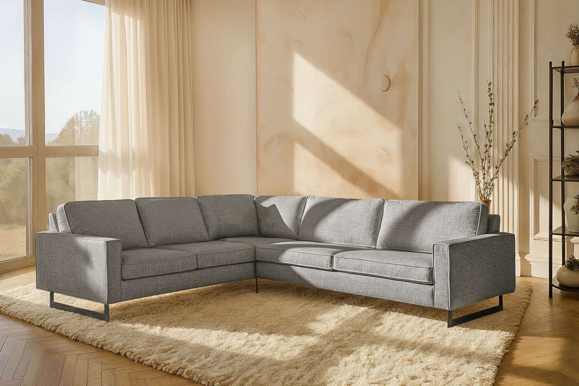Home affaire Ecksofa »Pinto, XXL, 250/290 cm, langer Schenkel, Ottomane« Co günstig online kaufen