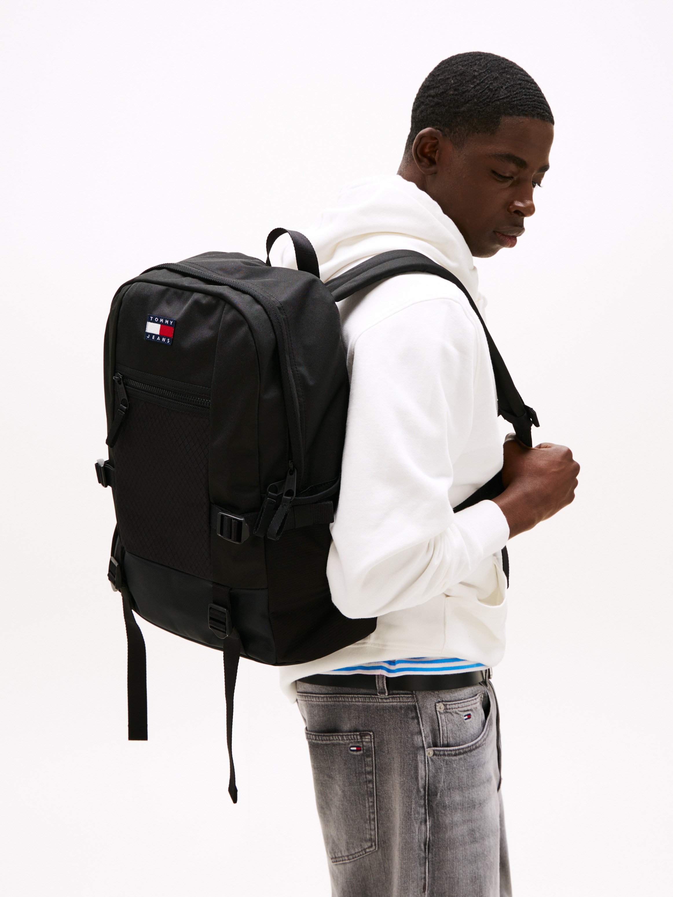 Tommy Jeans Freizeitrucksack »TJM ARCHIVE BACKPACK«, Travelrucksack, Businessrucksack mit Flaschensteckfach