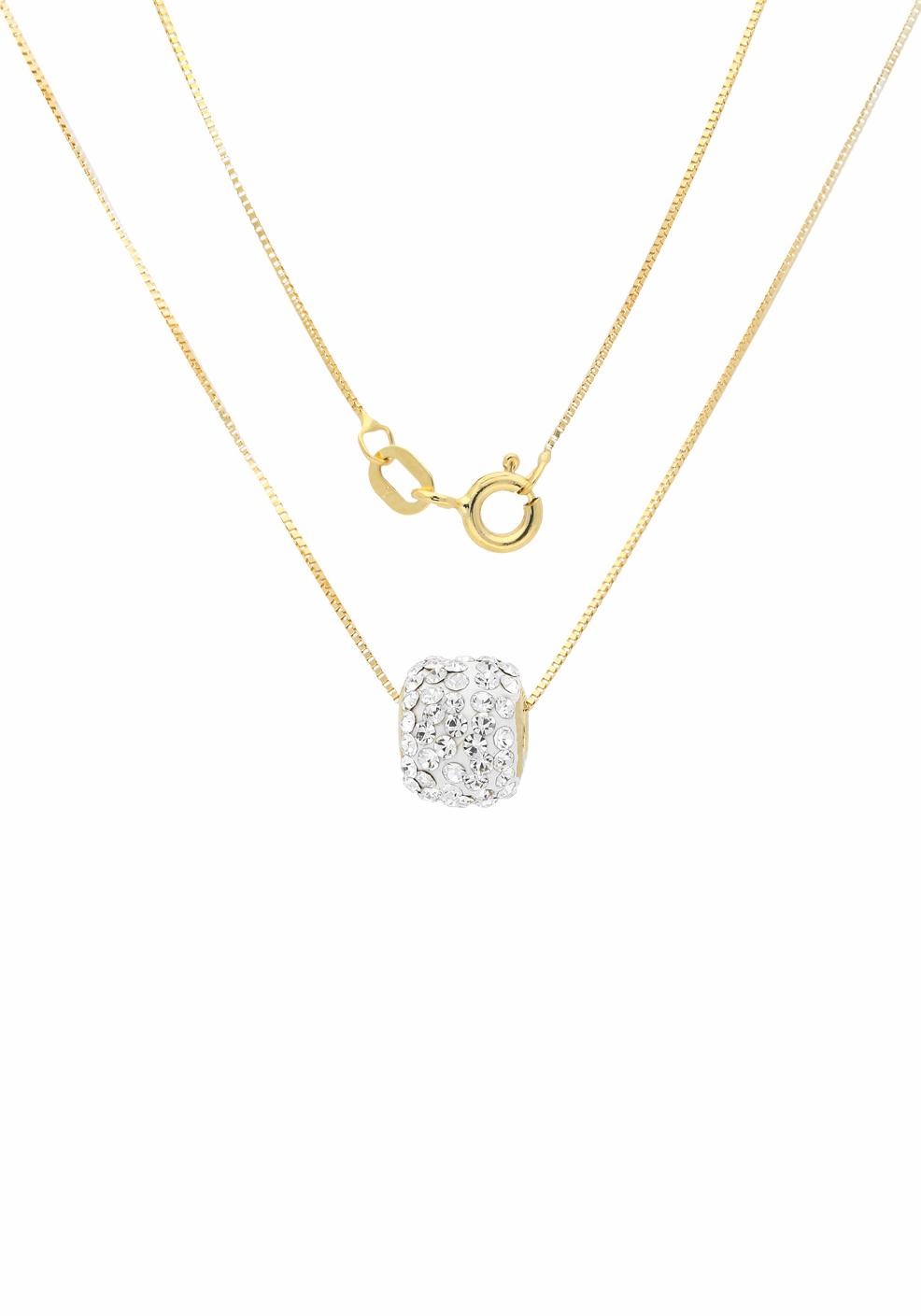 Firetti Kette mit Anhänger »Schmuck Geschenk Gold 585 Halsschmuck Halskette Goldkette Glitzer«, mit Kristall