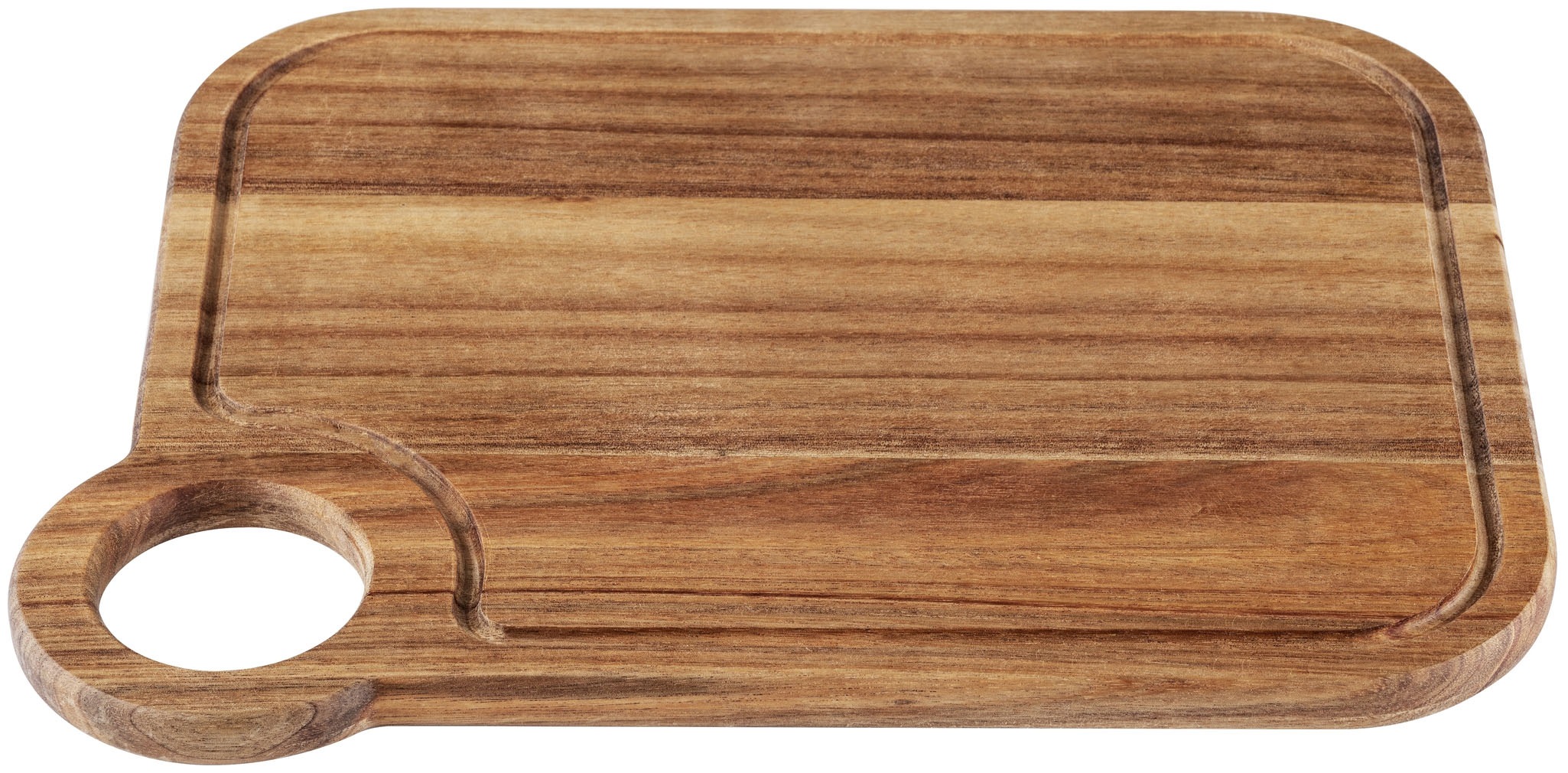 SCHÖNER WOHNEN-Kollektion Schneidebrett »Acun« Küchenbrett aus massivem Akazienholz, mit Griffloch und Saftrille