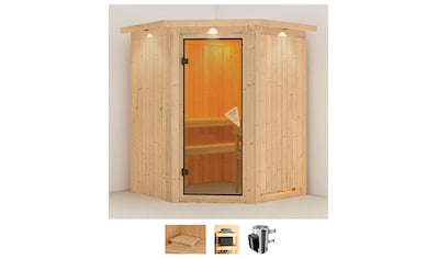 Karibu Sauna »Nanna«, (Set), 3,6-kW-Plug & Play Ofen mit integrierter Steuerung kaufen