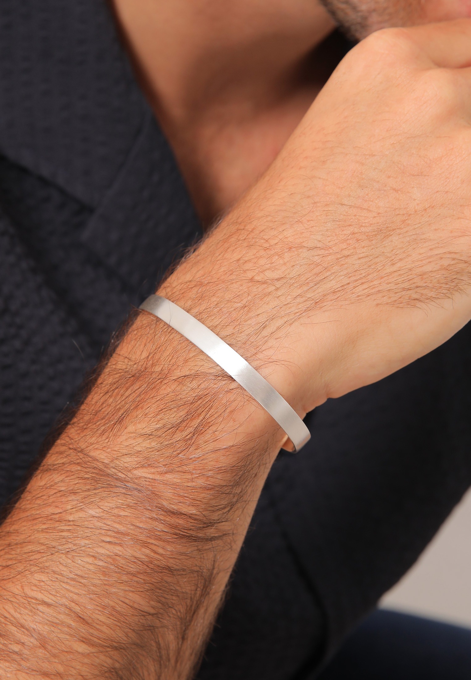 Bangle kaufen Kuzzoi Armband Silber« Matt online 925 Basic »Herren