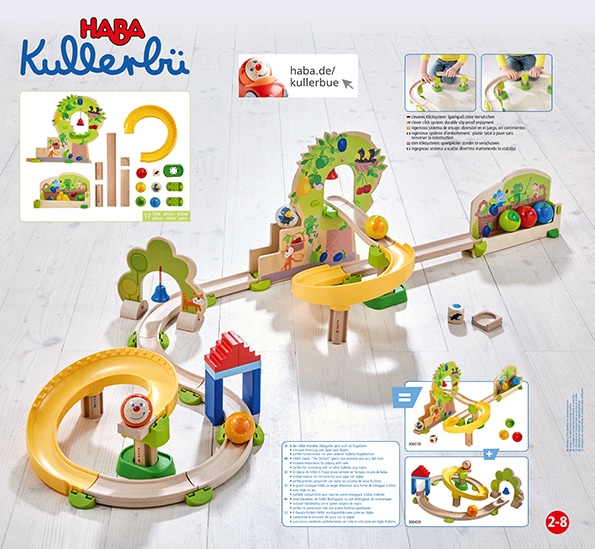 Haba Kugelbahn-Bausatz »Kullerbü - Kugelbahn Obstgarten«, mit Soundeffekt