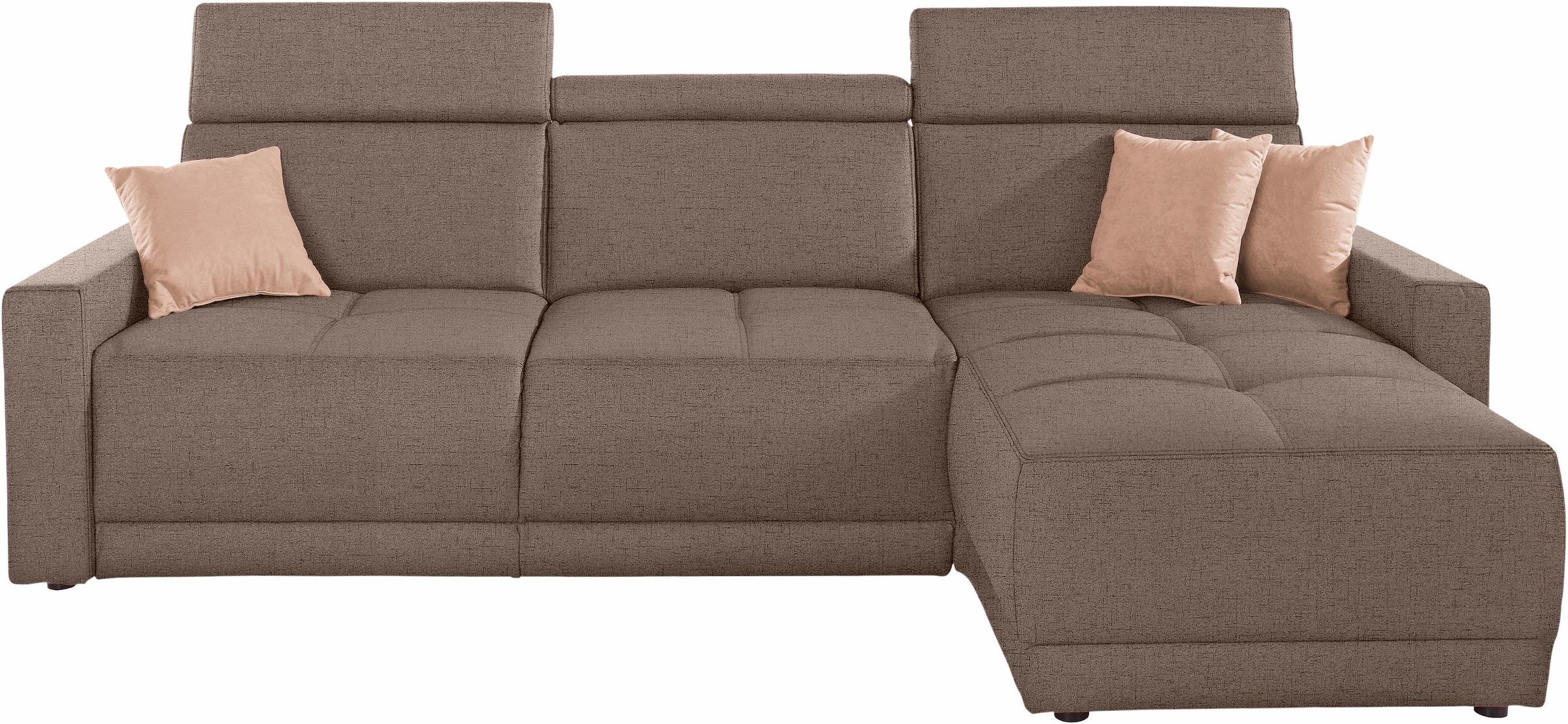 DOMO collection Ecksofa »Ava mit moderner Sitzheftung & toller Doppelnaht, günstig online kaufen