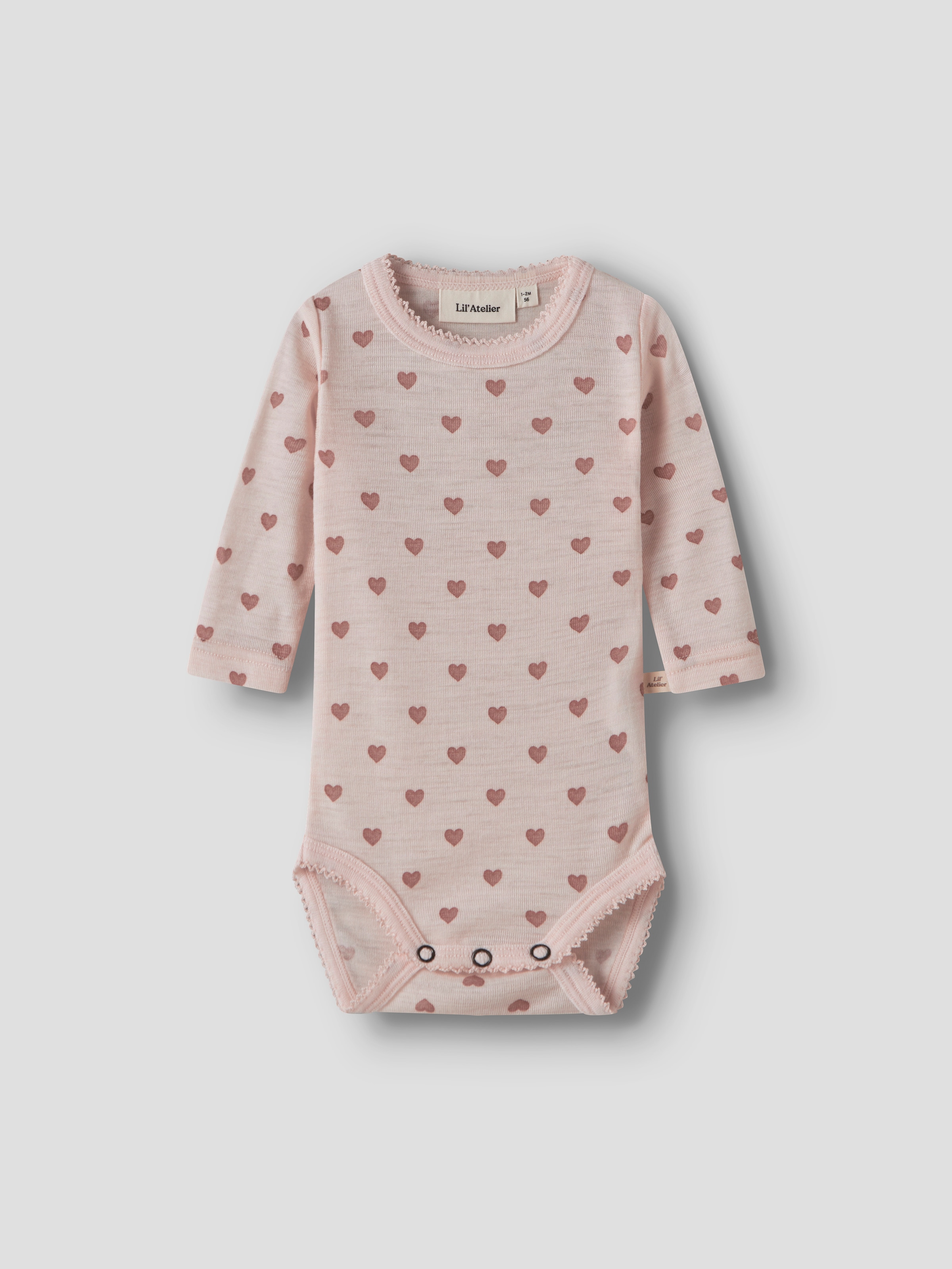 Lil' Atelier Langarmbody »NBFNOEL NIA WOOL LS SLIM BODY LIL NOOS« aus reiner Wolle, weich und wärmend