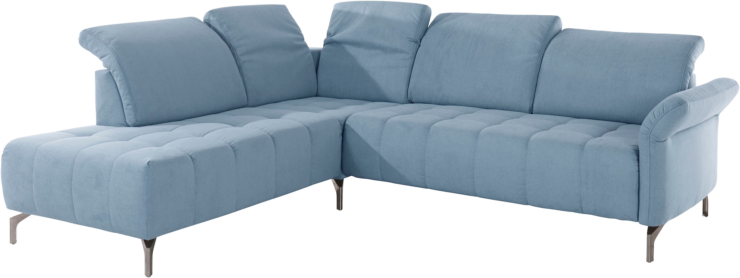 INOSIGN Ecksofa »Fresh L-Form«, Federkern, wahlweise Kopfteilverstellung und motorischer Vorziehsitz