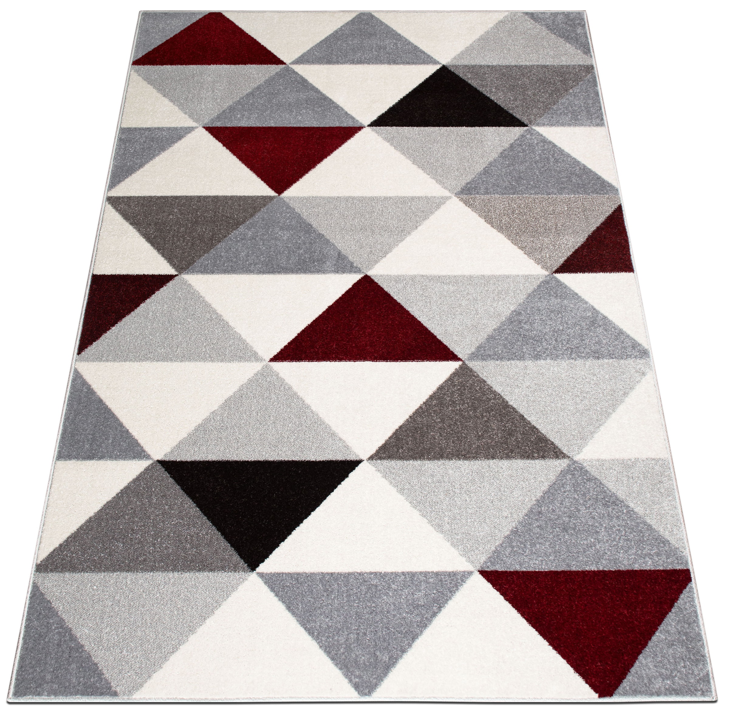 my home Teppich »Berlad Geo«, rechteckig, 9 mm Höhe, mit besonders weichem Flor, Kurzflor, modernes geometrisches Design