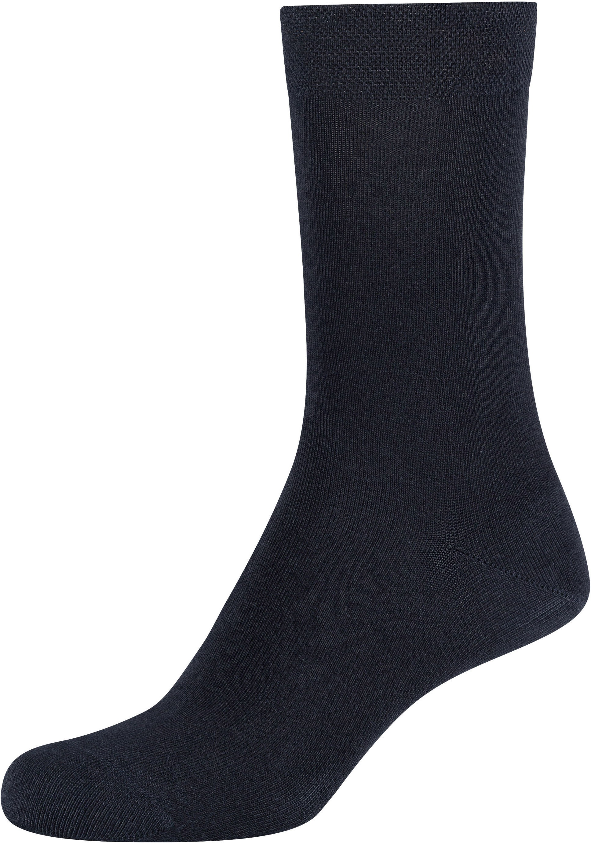 Camano Basicsocken »ca-soft«, (4 Paar), Mit Piquee-Bund ohne Gummidruck