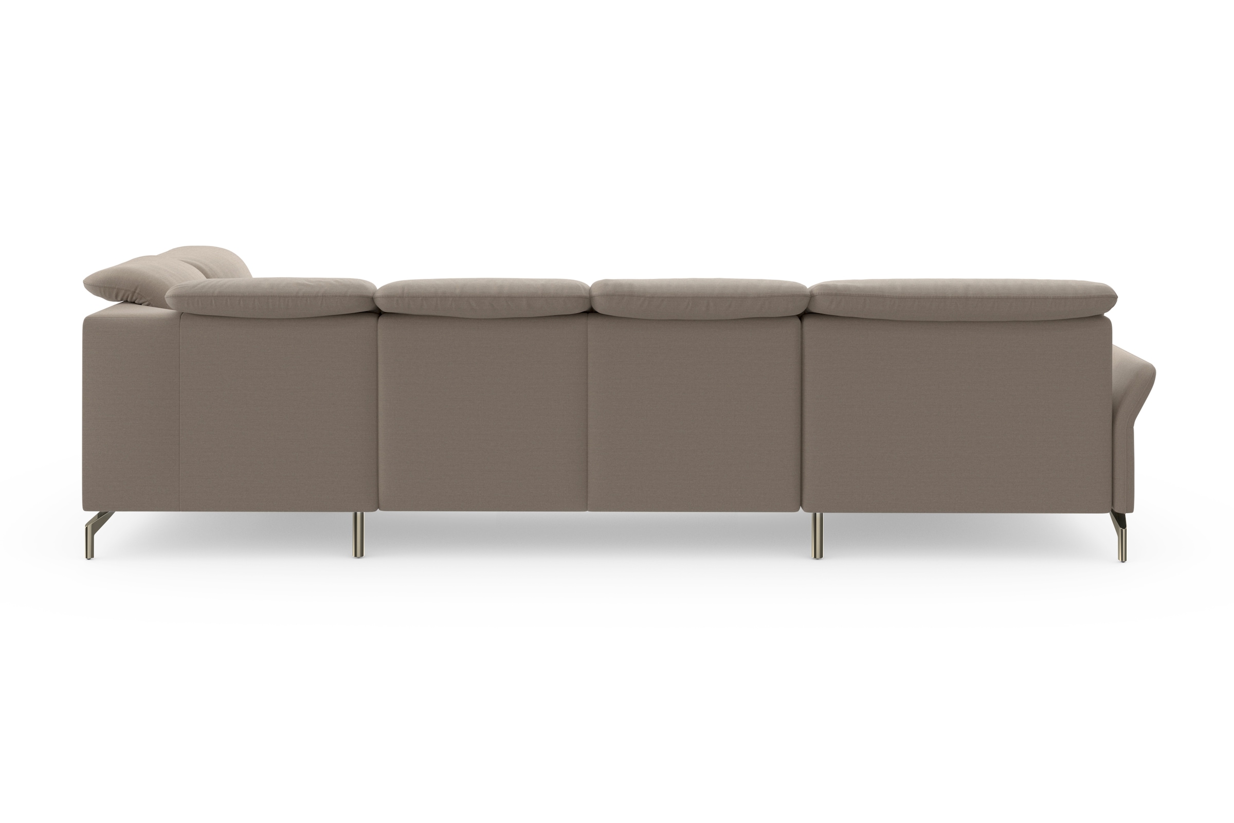 sit&more Wohnlandschaft »Fashion U-Form«, wahlweise mit Kopfteilverstellung, Vorziehsitz, motorisch, Nickelfüße