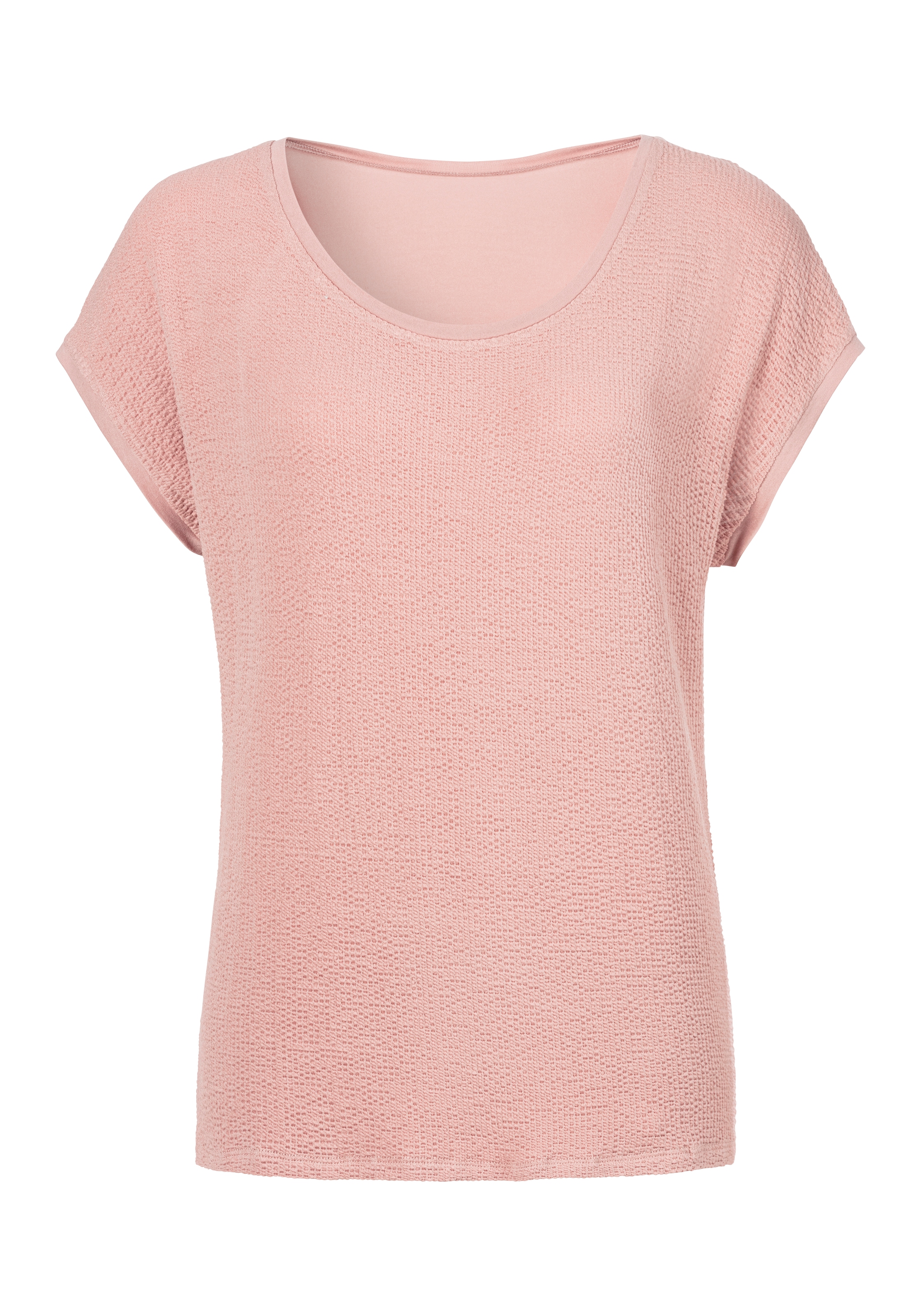 LASCANA T-Shirt, aus online modischem kaufen Materialmix
