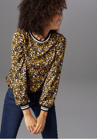 Aniston CASUAL Shirtbluse, mit Rippstrick-Bündchen kaufen