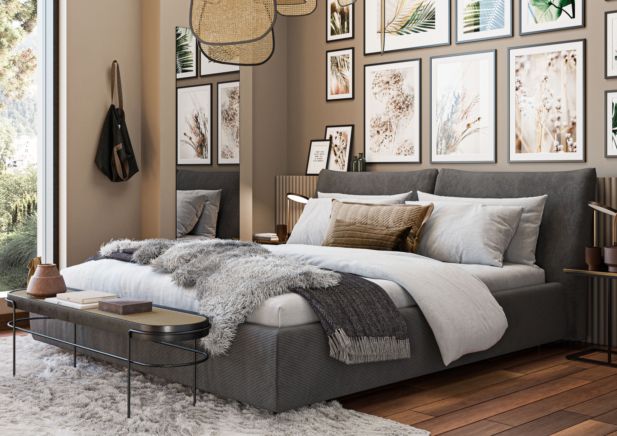 PLACES OF STYLE Polsterbett "Priora in 4 Breiten bis 200cm" auch in NaturLE günstig online kaufen