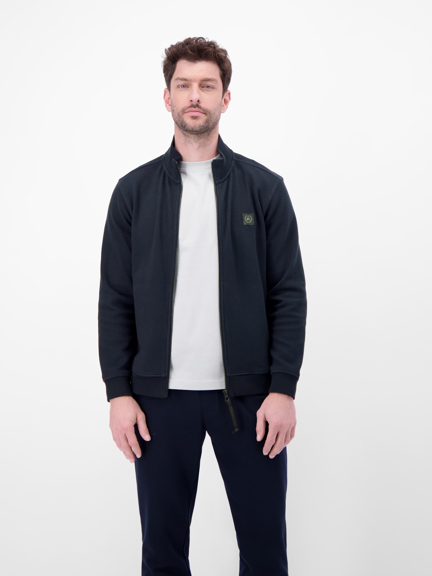 LERROS Sweatjacke »LERROS Sweatjacke aus flexiblem Baumwollmischgewebe«