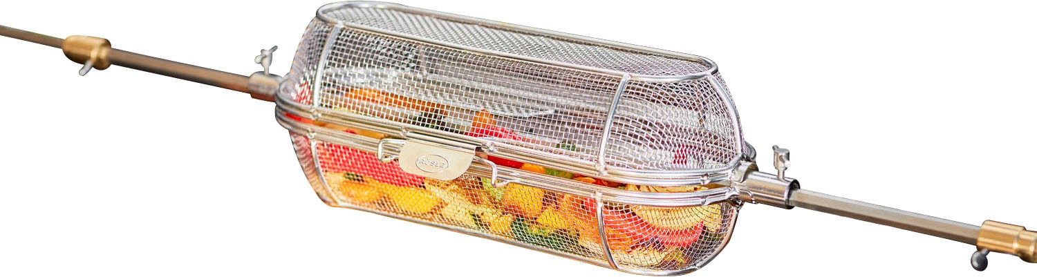 RÖSLE Drehkorb »Premium, 25437«, Drehspießkorb, passend zum Premium-Drehspieß, Edelstahl 18/10