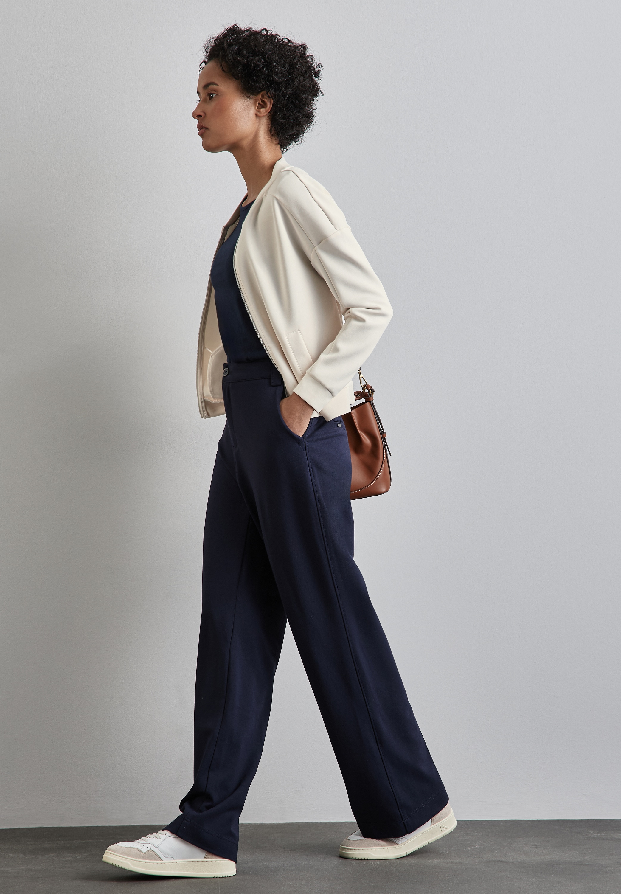 STREET ONE Shirtjacke, im Silk Look, mir Reißverschluss