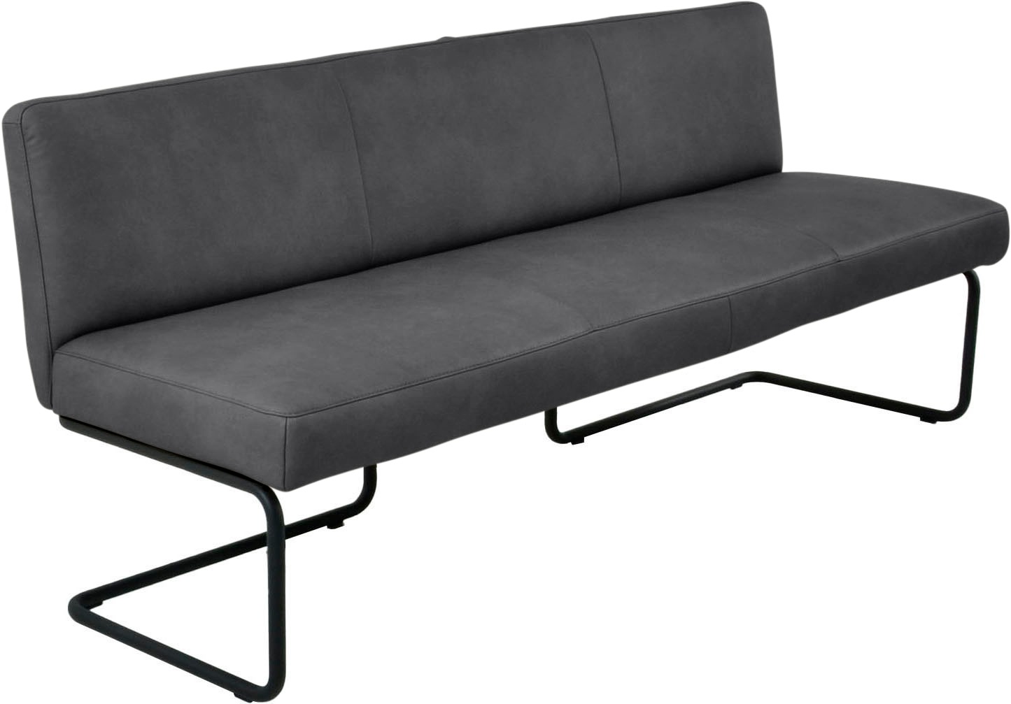 K+W Komfort & Wohnen Polsterbank in abgerundeter Form, Rundrohrkufe lang ge günstig online kaufen