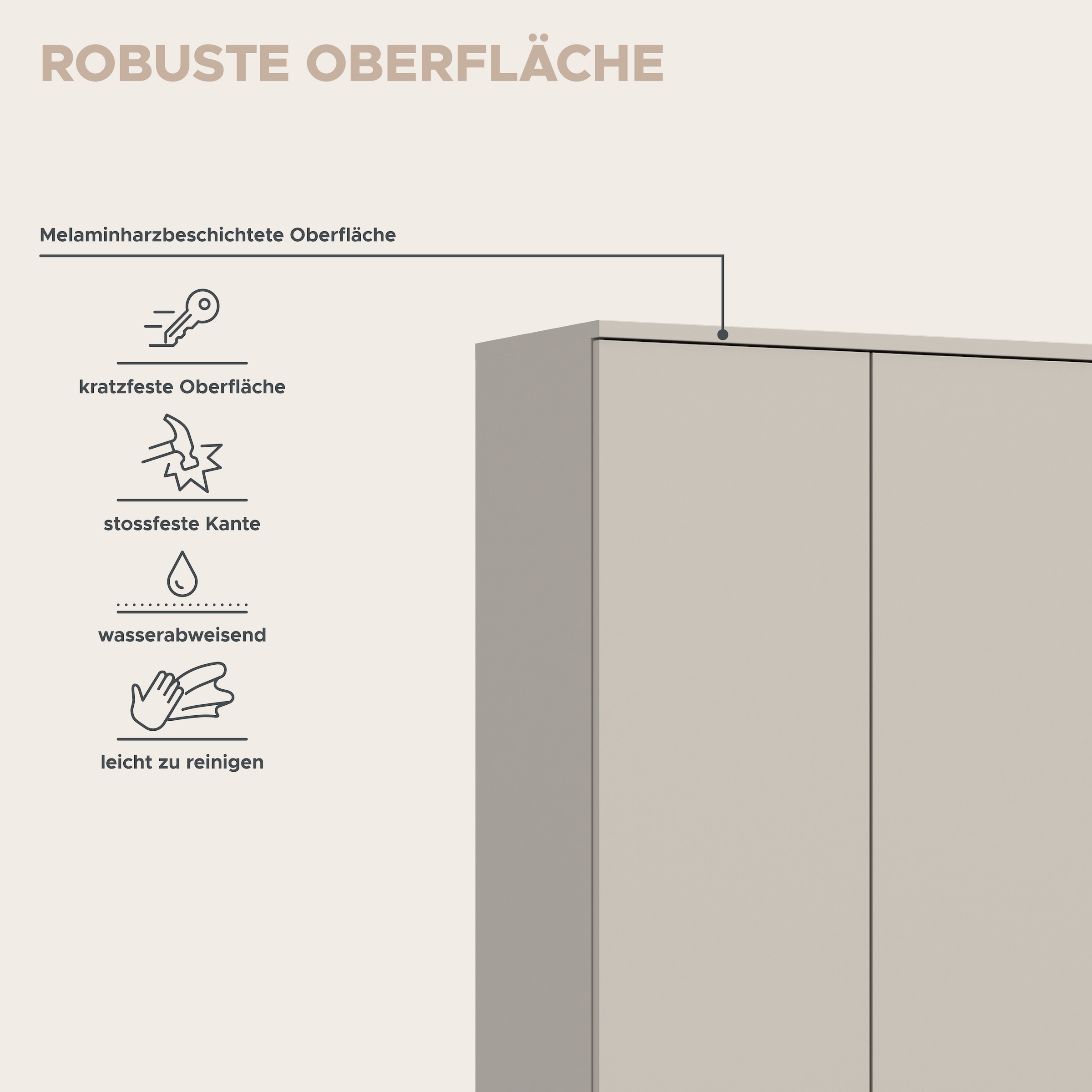 Home affaire Garderoben-Set »TRONDHEIM, 5-teilig, Breite 212cm, individuell platzier- & erweiterbar« Set, bestehend aus: 2x Garderobenschrank & 3-tlgs. Zwischenbauelement, 4 Stk. tlg.