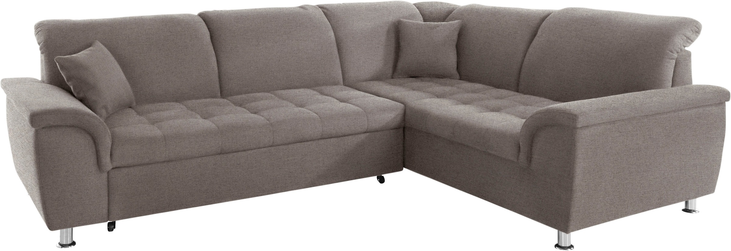 DOMO collection Ecksofa "Franzi, zeitlos und elegant, moderne Sitzheftung, günstig online kaufen
