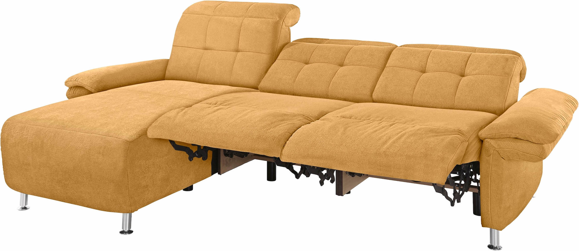 Places of Style Ecksofa »Manhattan L-Form«, 2 Sitze mit elektrischer Relaxfunktion, verstellbare Armlehnen