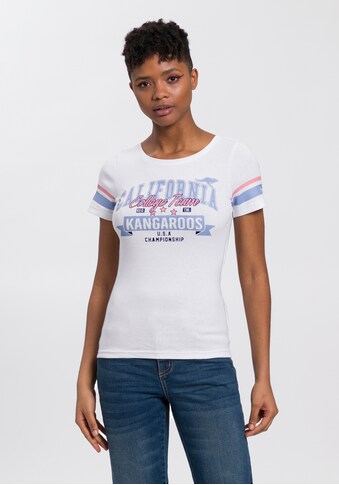 KangaROOS T-Shirt, mit coolem Frontprint im College-Look - NEUE KOLLEKTION kaufen
