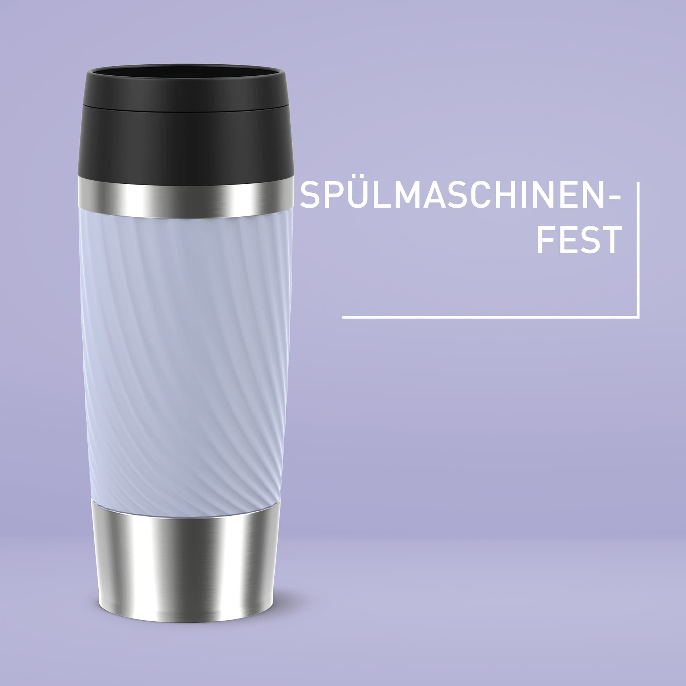 Emsa Thermobecher »Travel Mug Classic Twist« 0,36 Liter, Comfort-Schraubverschluss, Quick-Press, auslaufsicher