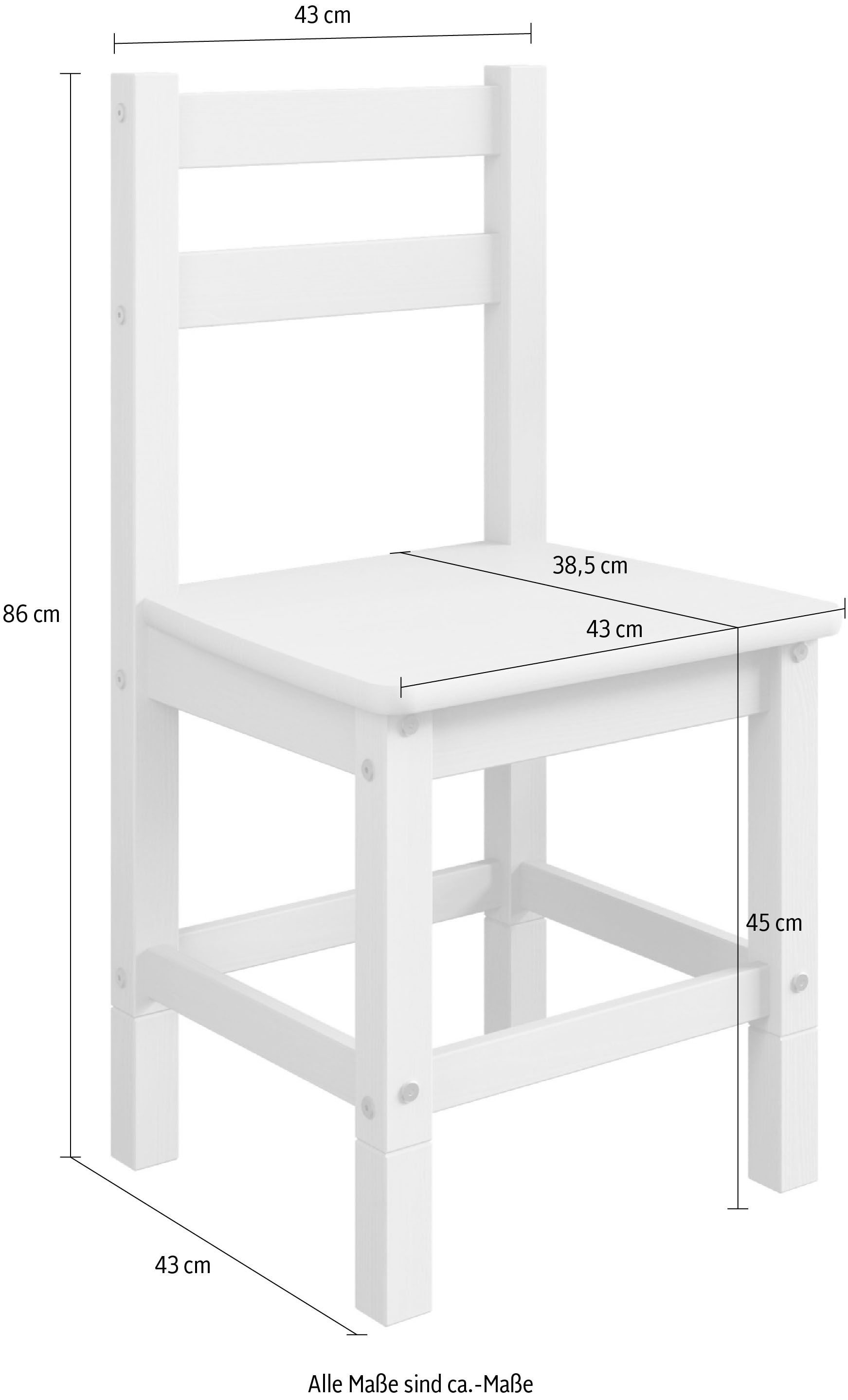 Home affaire Esszimmerstuhl »Rauna«, (Set), Aus massiver Kiefer