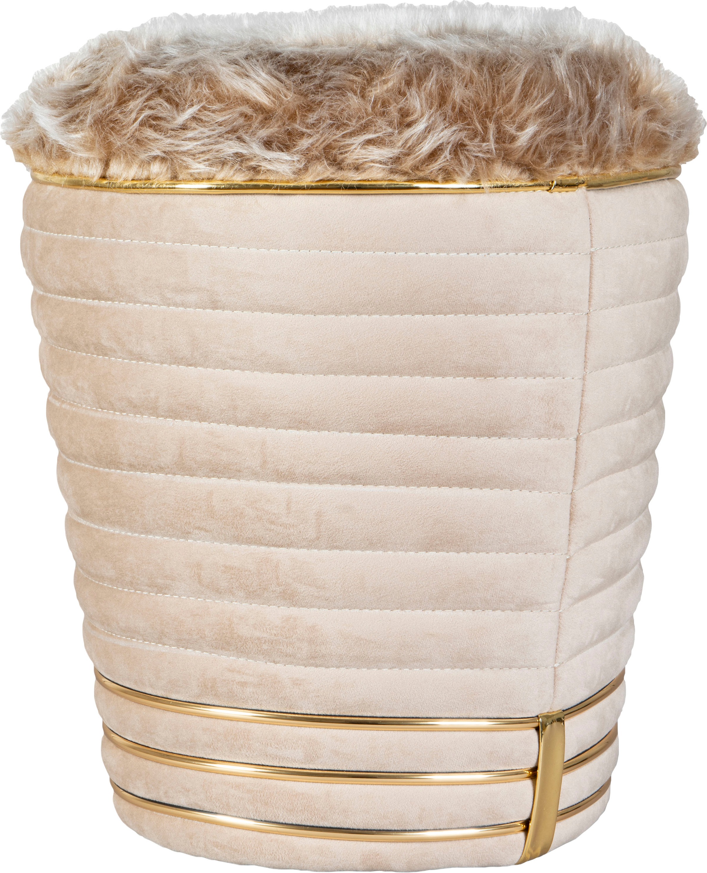 Kayoom Sitzhocker »Hocker Doric, trendiger Look, ästhetische Farbgebung, schöne Steppung«, (1 St.), komfortabel, hochqualitativ, pflegeleicht, hochwertige Materialien
