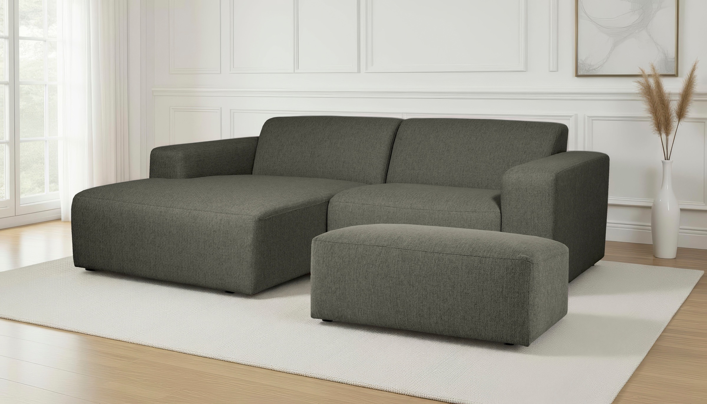INOSIGN Ecksofa »Koa,228cm, L-Form, Modulsofa, Webstoff, Cord, Struktur, Ch günstig online kaufen