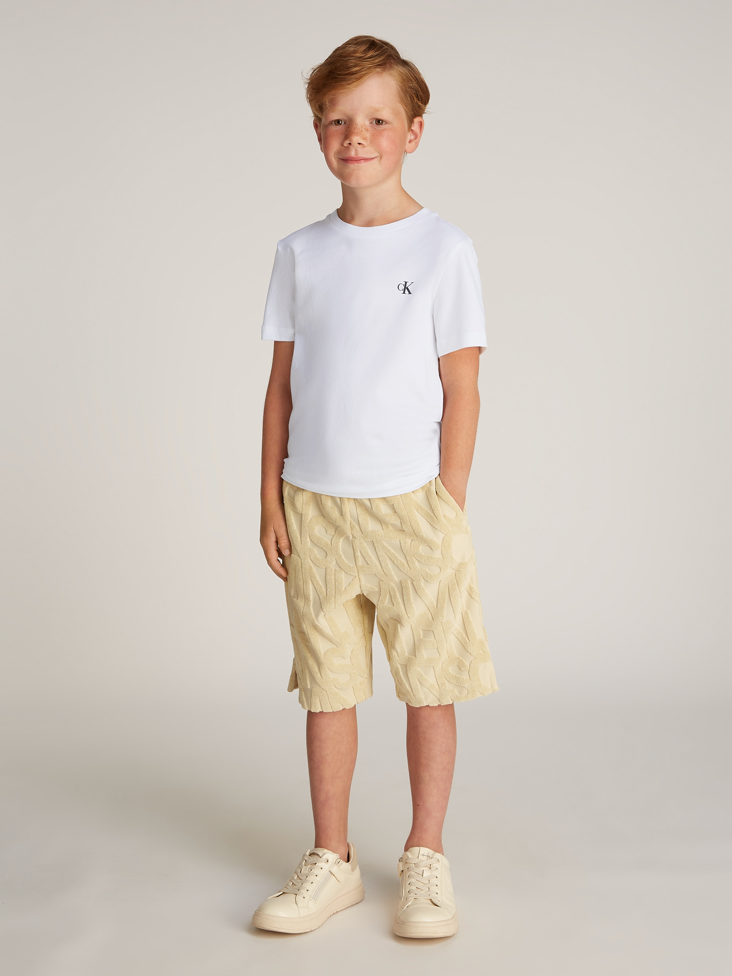 Calvin Klein Jeans T-Shirt »2-PACK MONOGRAM TOP«, (2 tlg.), für Kinder bis 16 Jahre mit Logoprägung