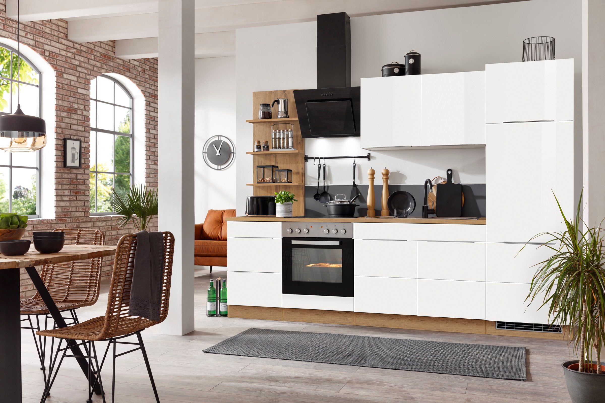 HELD MÖBEL Küchenzeile »Brindisi«, mit E-Geräten, Breite 270 cm online  bestellen