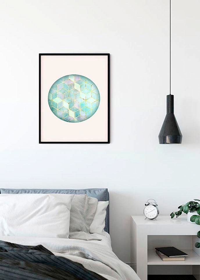 Komar Bild »Mosaik Circle Verde«, Formen-Kunst, (1 St.), Wandbild zur Dekoration - ohne Rahmen