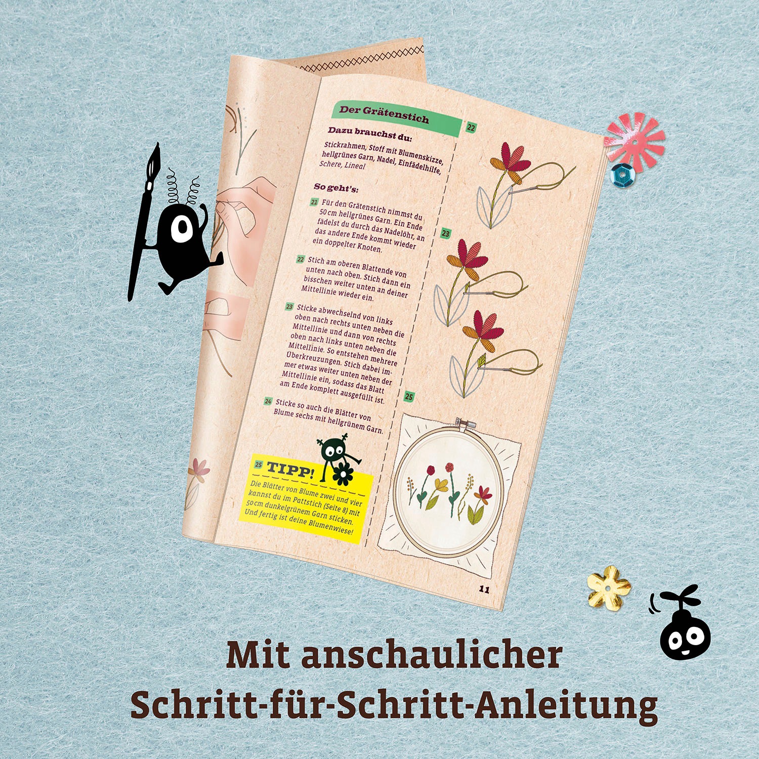 Kosmos Kreativset »AllesKönnerKiste, Sticken Kreativ-Set«