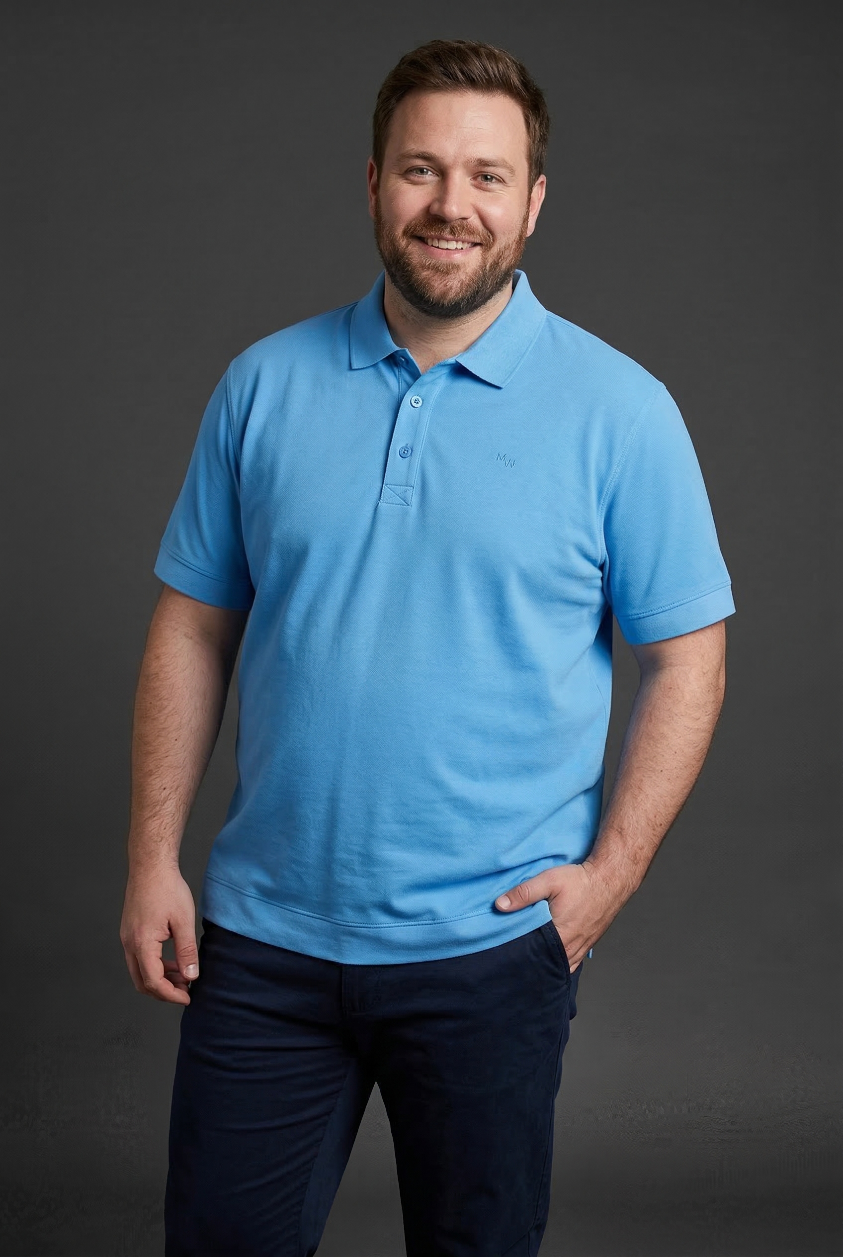 Man's World Plus Poloshirt »auch in Grosse Größen bis Gr. 7XL Bauch-Fit« Regular Fit Passform, Kurzarm, unifarben, aus Piqué-Material