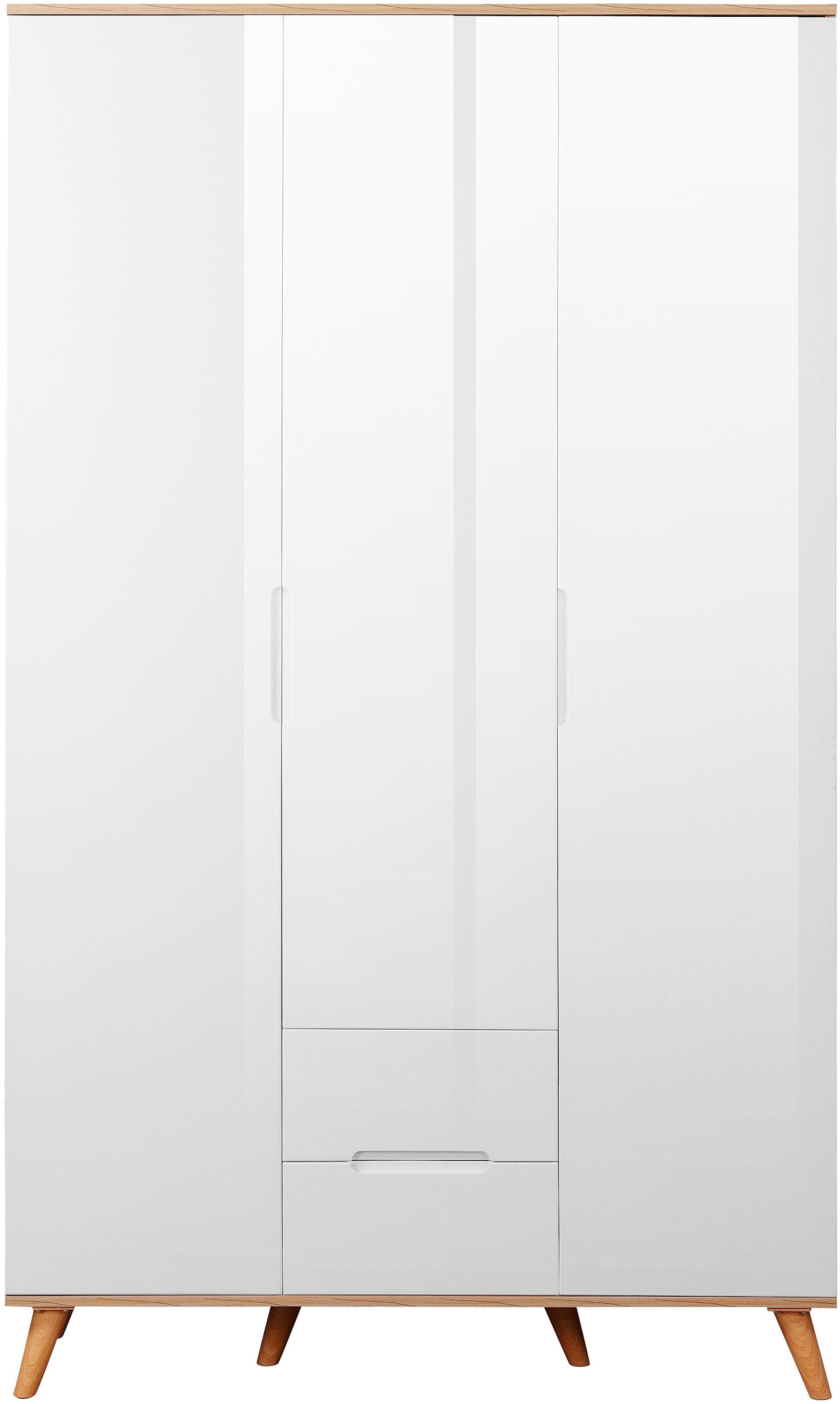 andas Kleiderschrank »Lund Schlafzimmerschrank Bestseller im skandinavischem Design«, Garderobenschrank mit Premium Innenausstattung, Breite 120cm