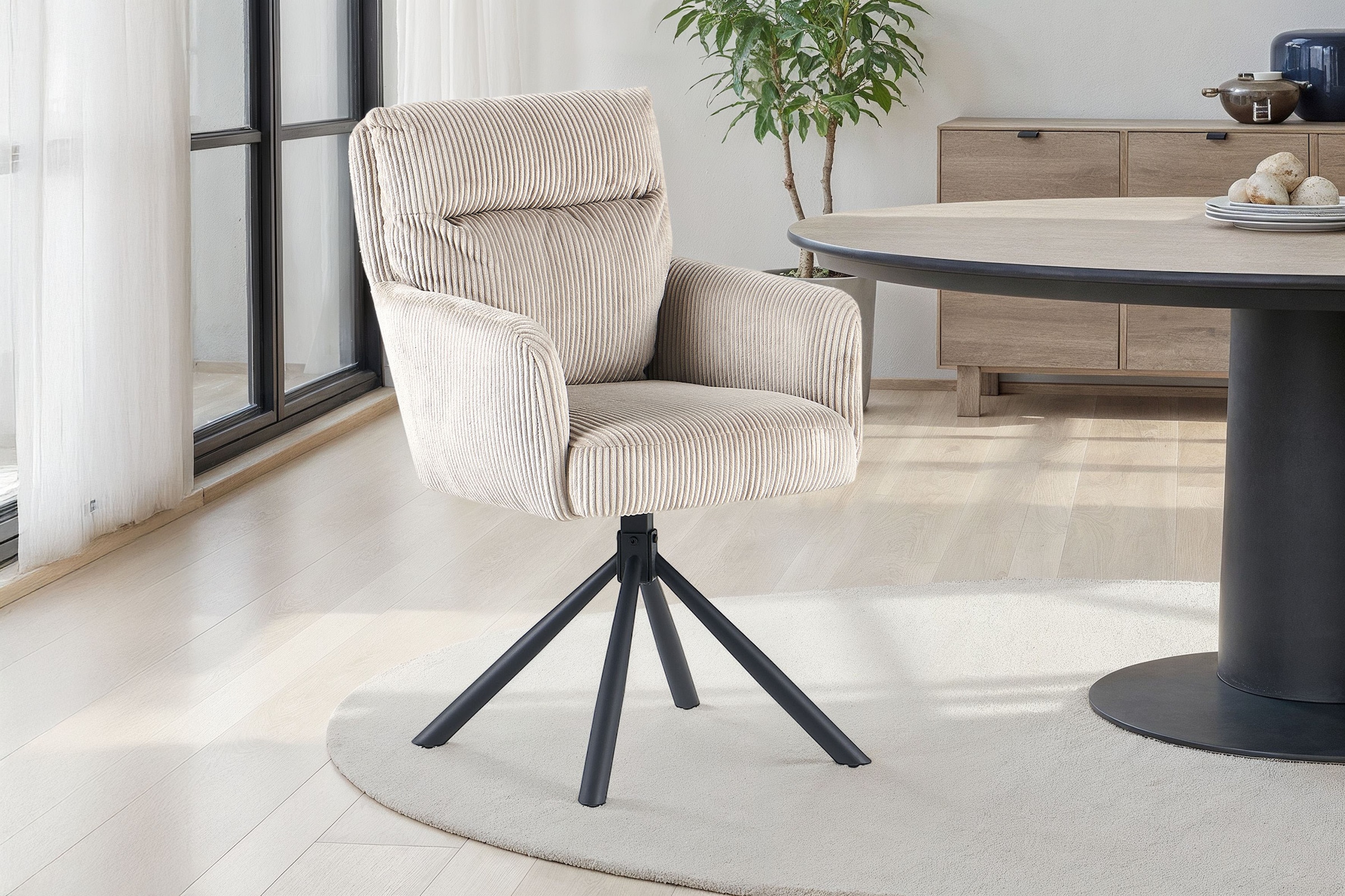 OTTO home Esszimmerstuhl »Justin« (Set) 2 Stk.gemütlicher Sessel mit Tasche günstig online kaufen