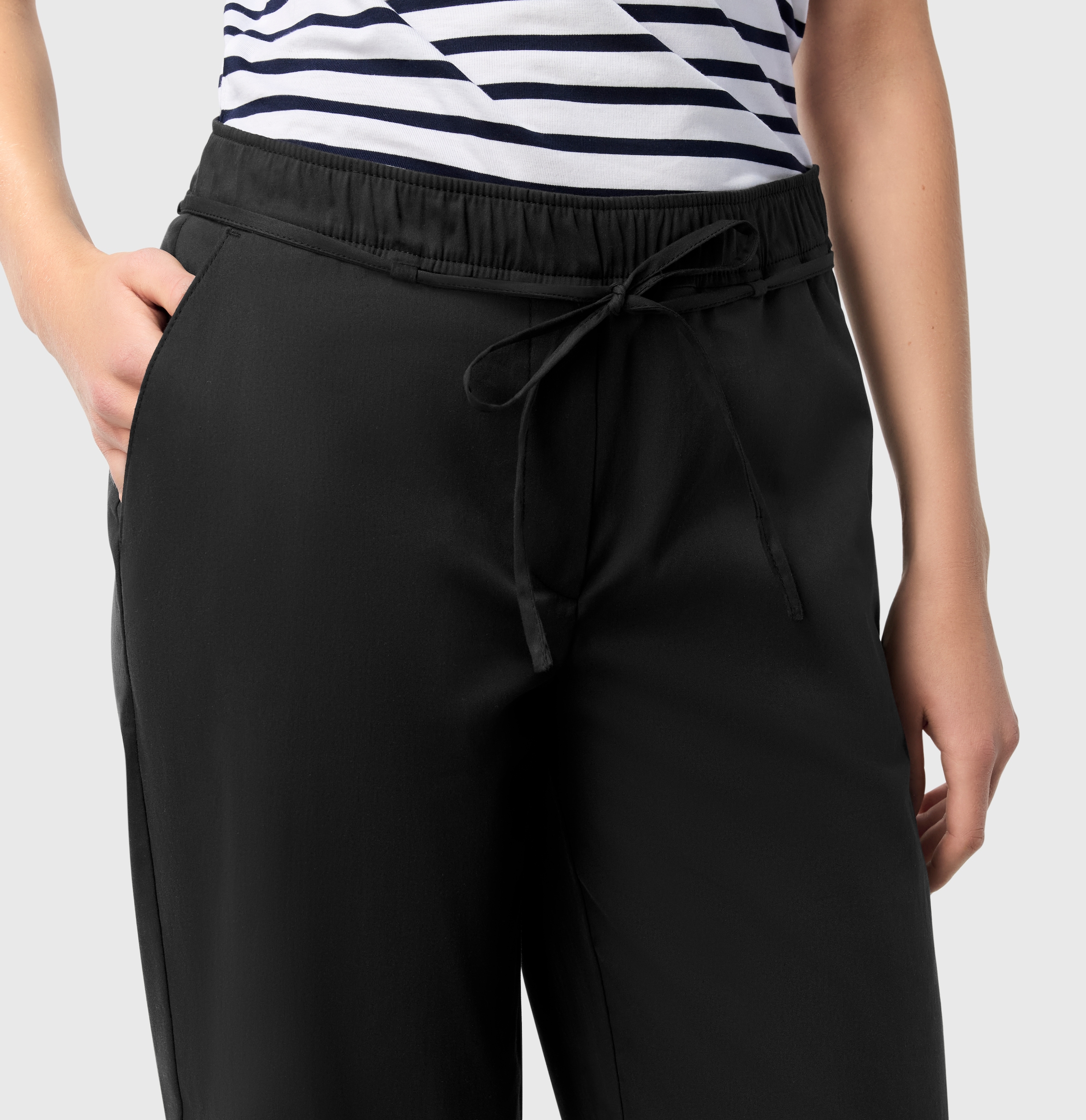 MAC 7/8-Hose »CHIARA BELT cropped«  Wide Fit, mit geradem, weitem Bein