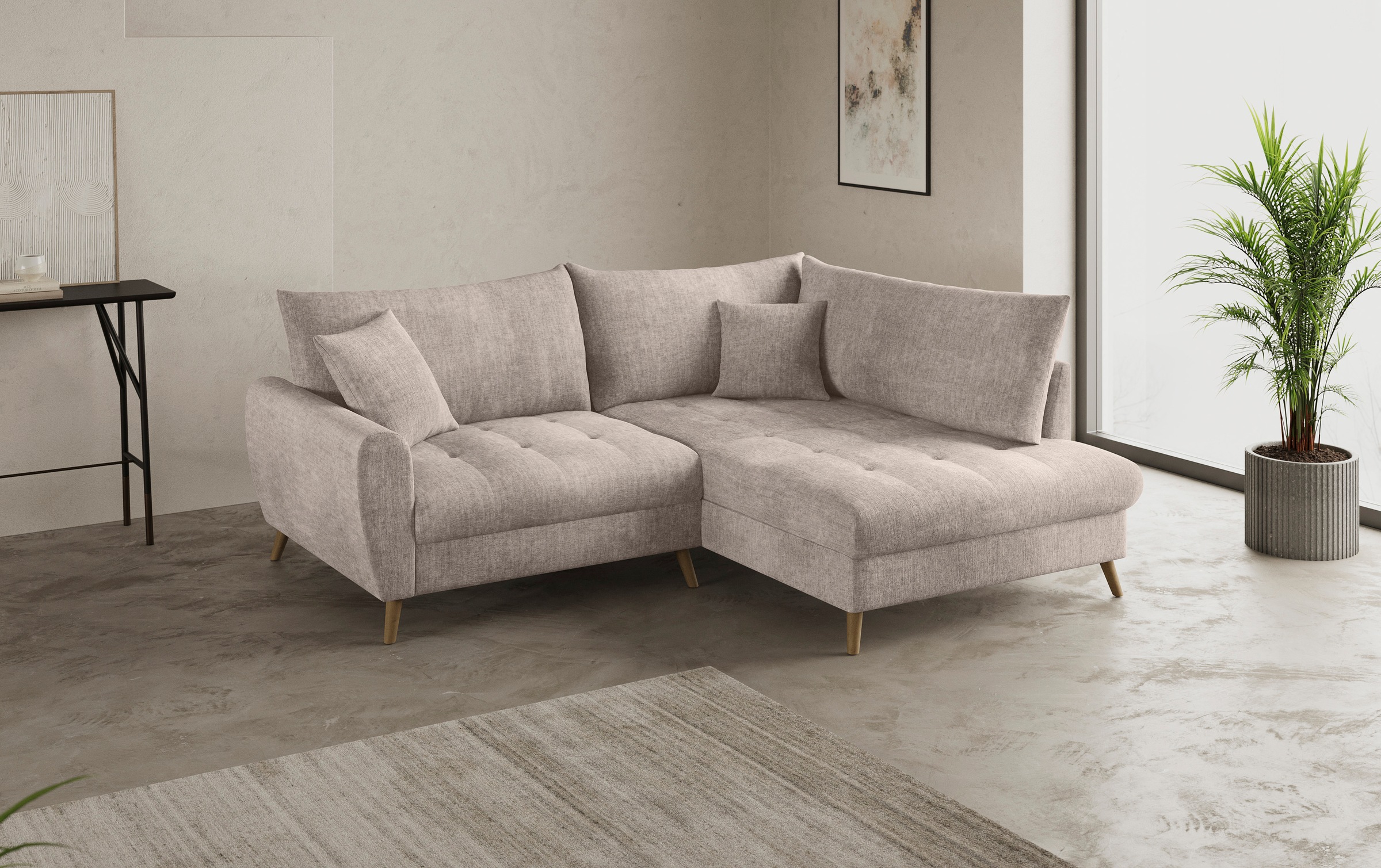 Mr. Couch Ecksofa »Blackburn II L-Form«, Wahlweise mit Kaltschaumpolsterung bis 140 kg belastbar