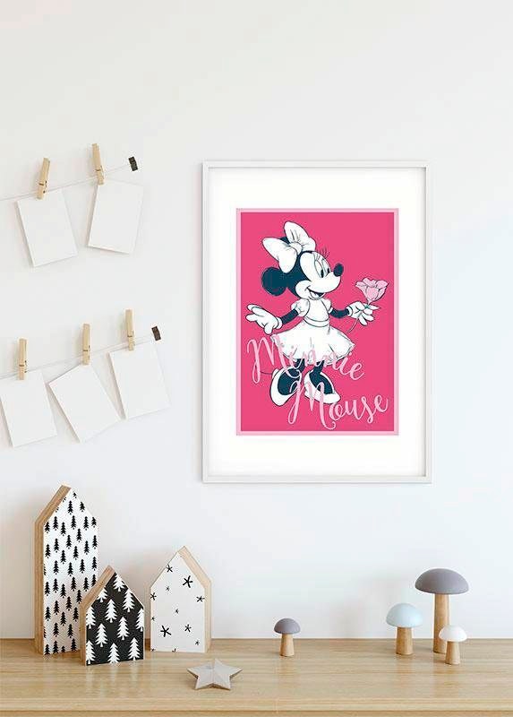Komar Bild »Minnie Mouse Girlie«, Disney, (1 St.), Wandbild zur Dekoration im Kinderzimmer - ohne Rahmen