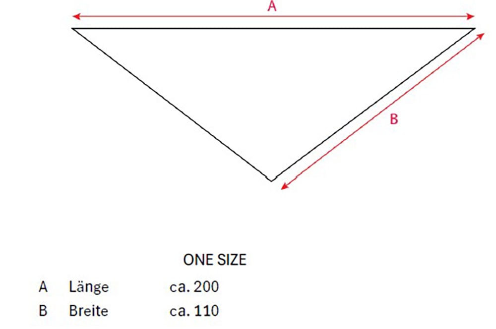 Zwillingsherz Dreieckstuch, mit geometrischem Muster