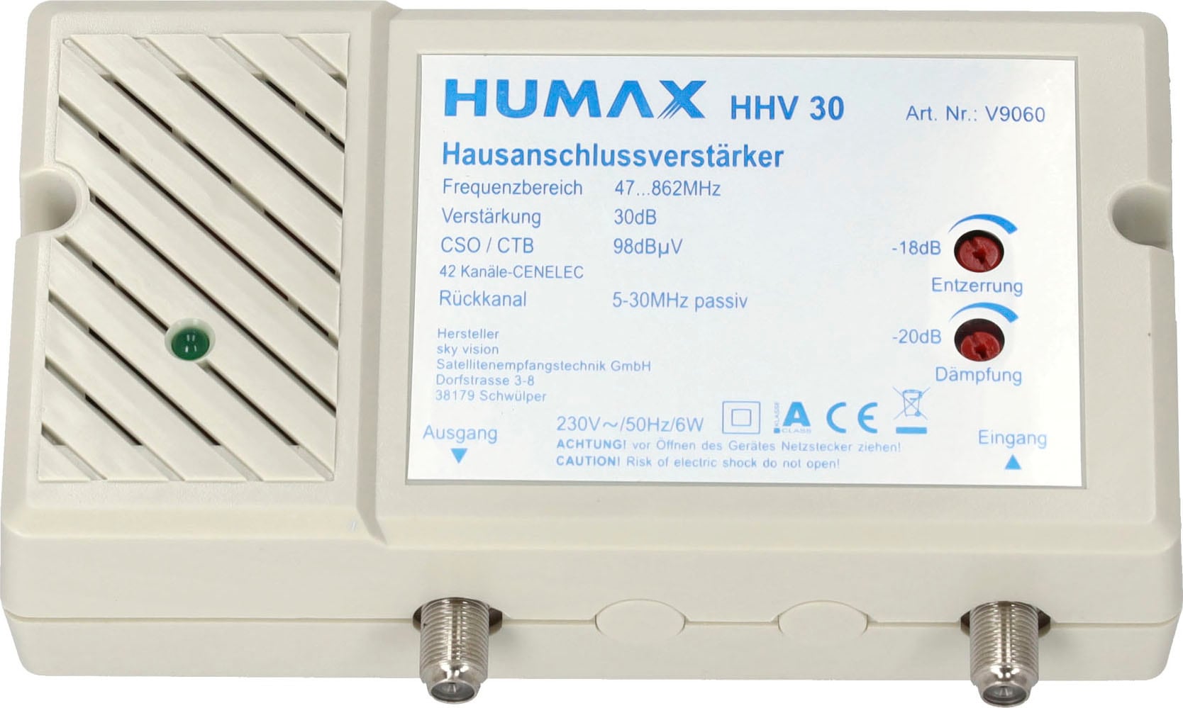Humax Leistungsverstärker auf 30« Rechnung bestellen »HHV
