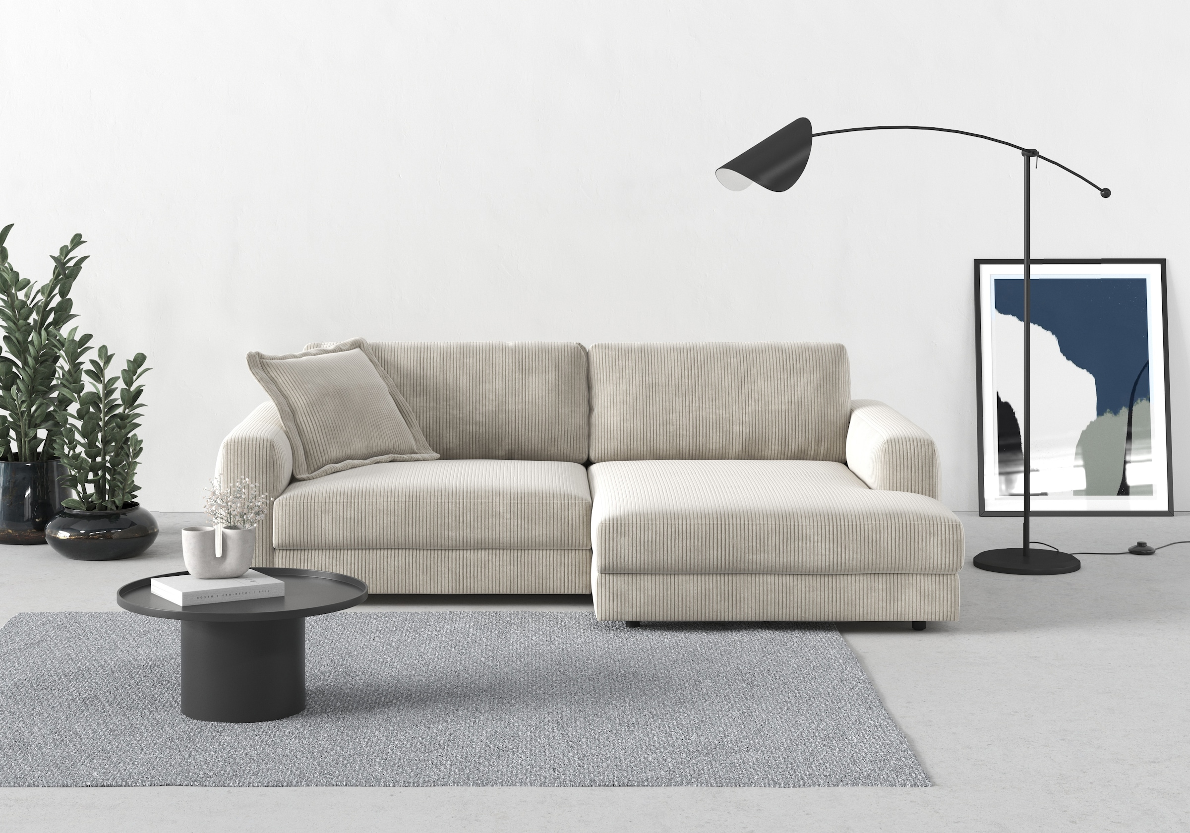 TRENDMANUFAKTUR Ecksofa »Bourbon« mit extra hohem Sitzkomfort, auch in Cord günstig online kaufen
