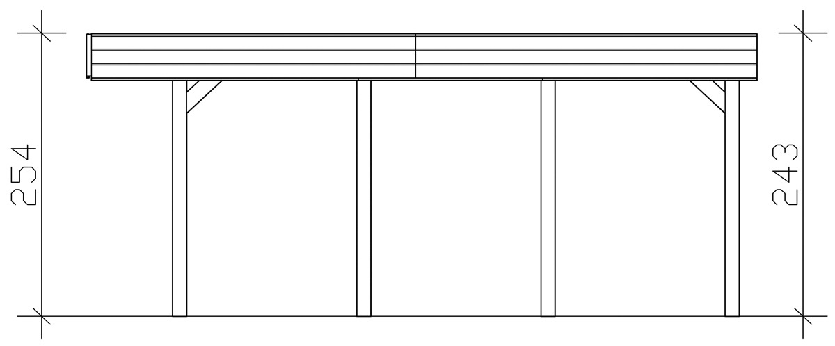 Skanholz Doppelcarport »Friesland«, Nadelholz, 514 cm, grün